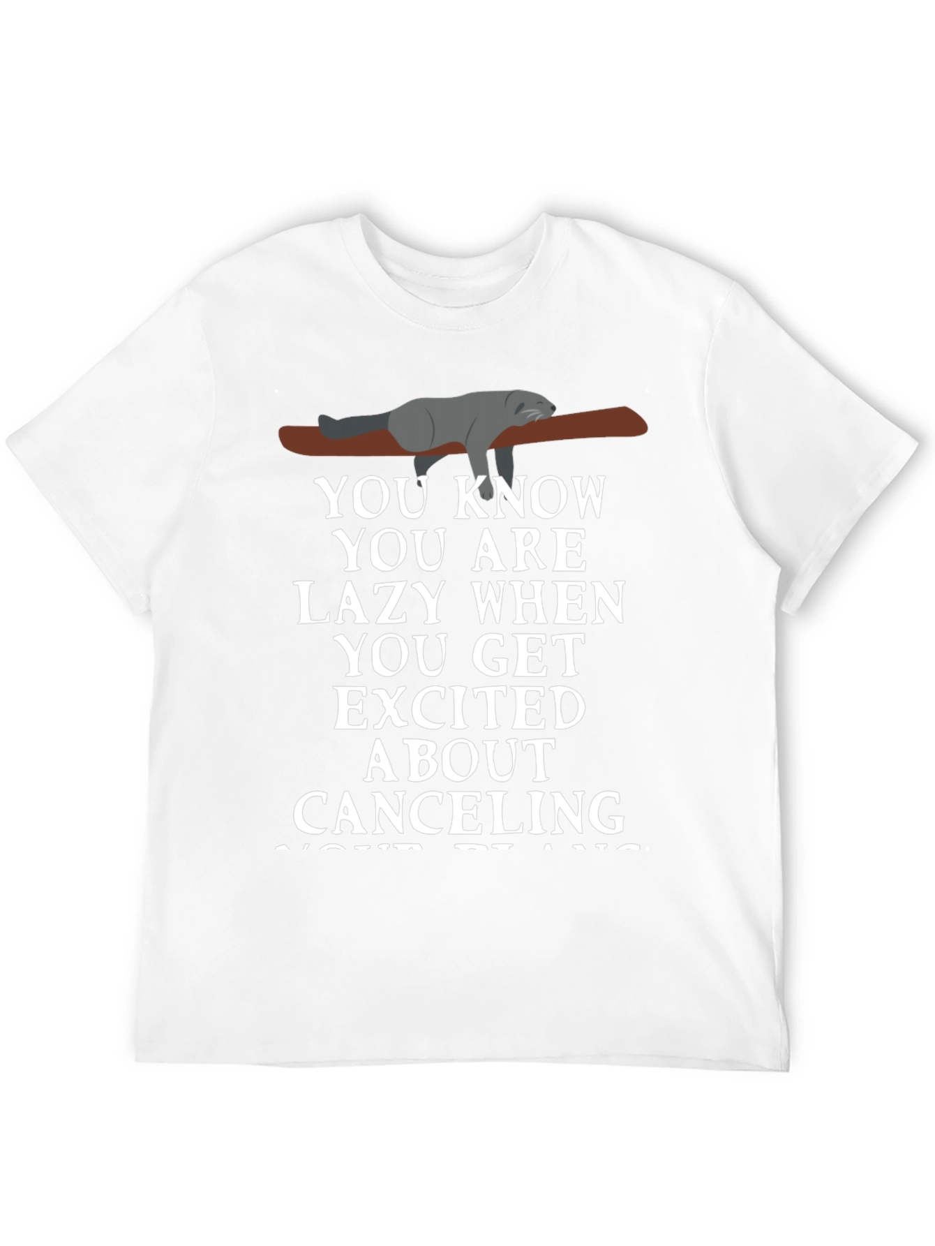 Lazy Raccoon T-Shirt: Cancel Plans!