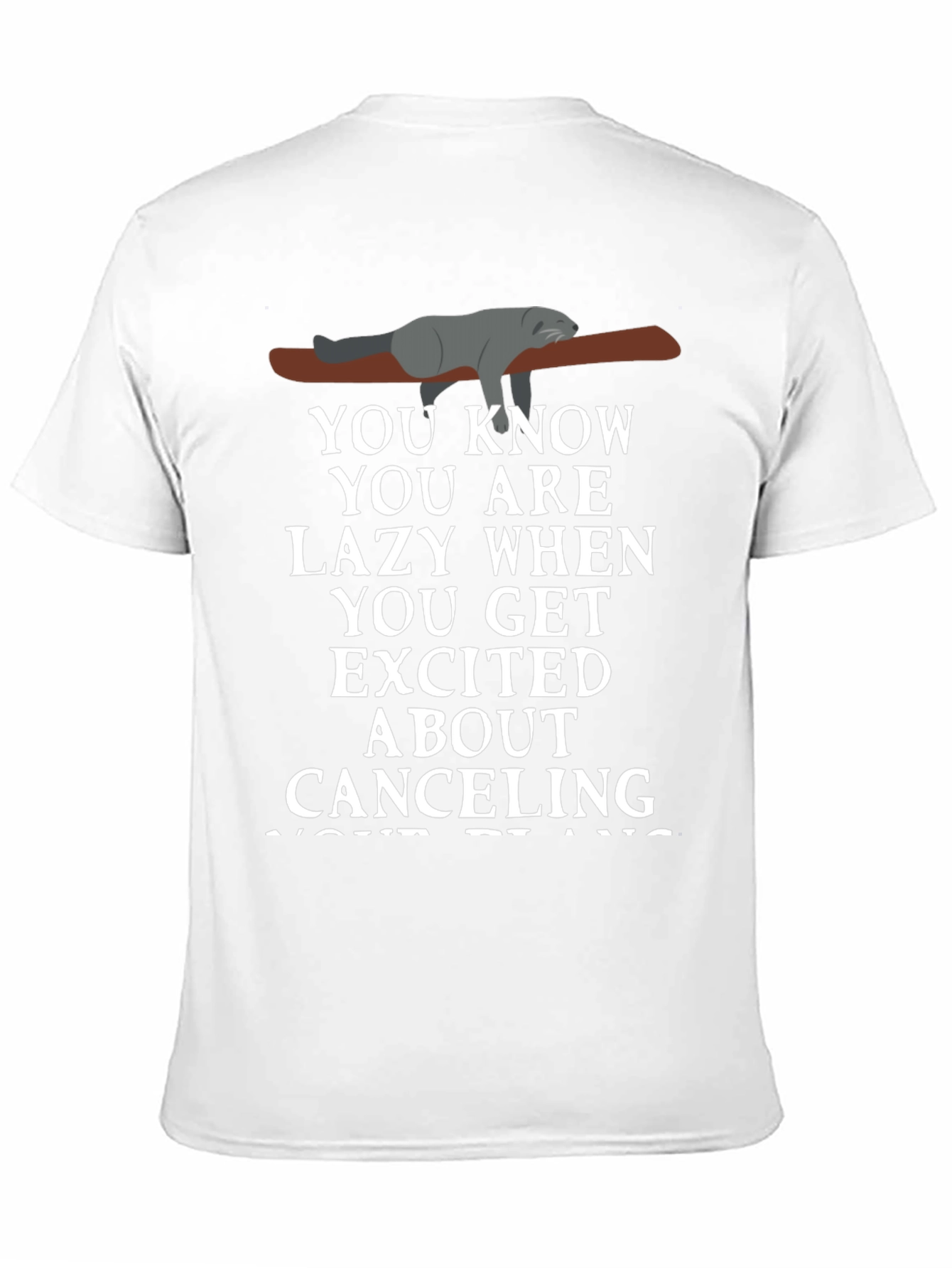 Lazy Raccoon T-Shirt: Cancel Plans!