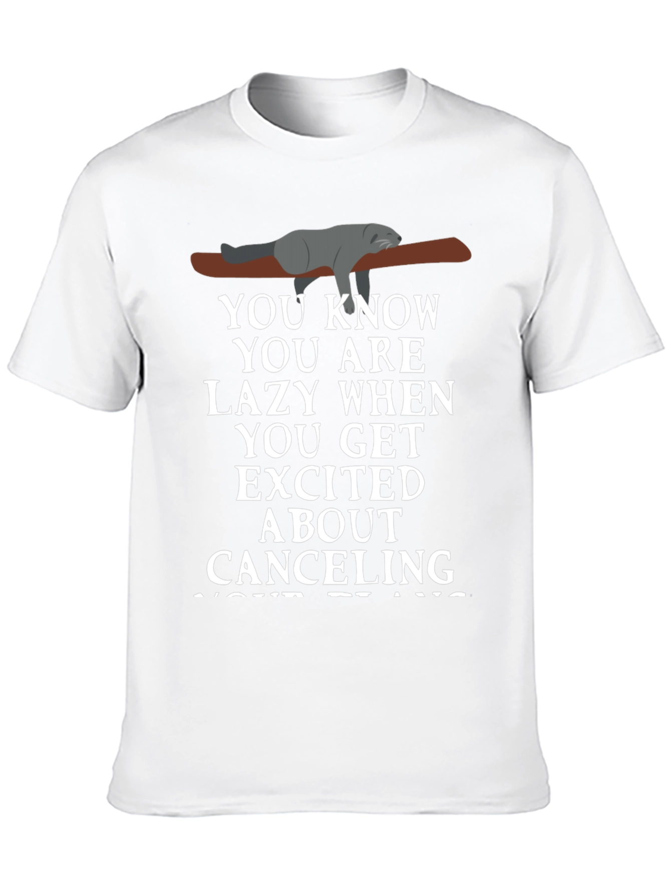 Lazy Raccoon T-Shirt: Cancel Plans!