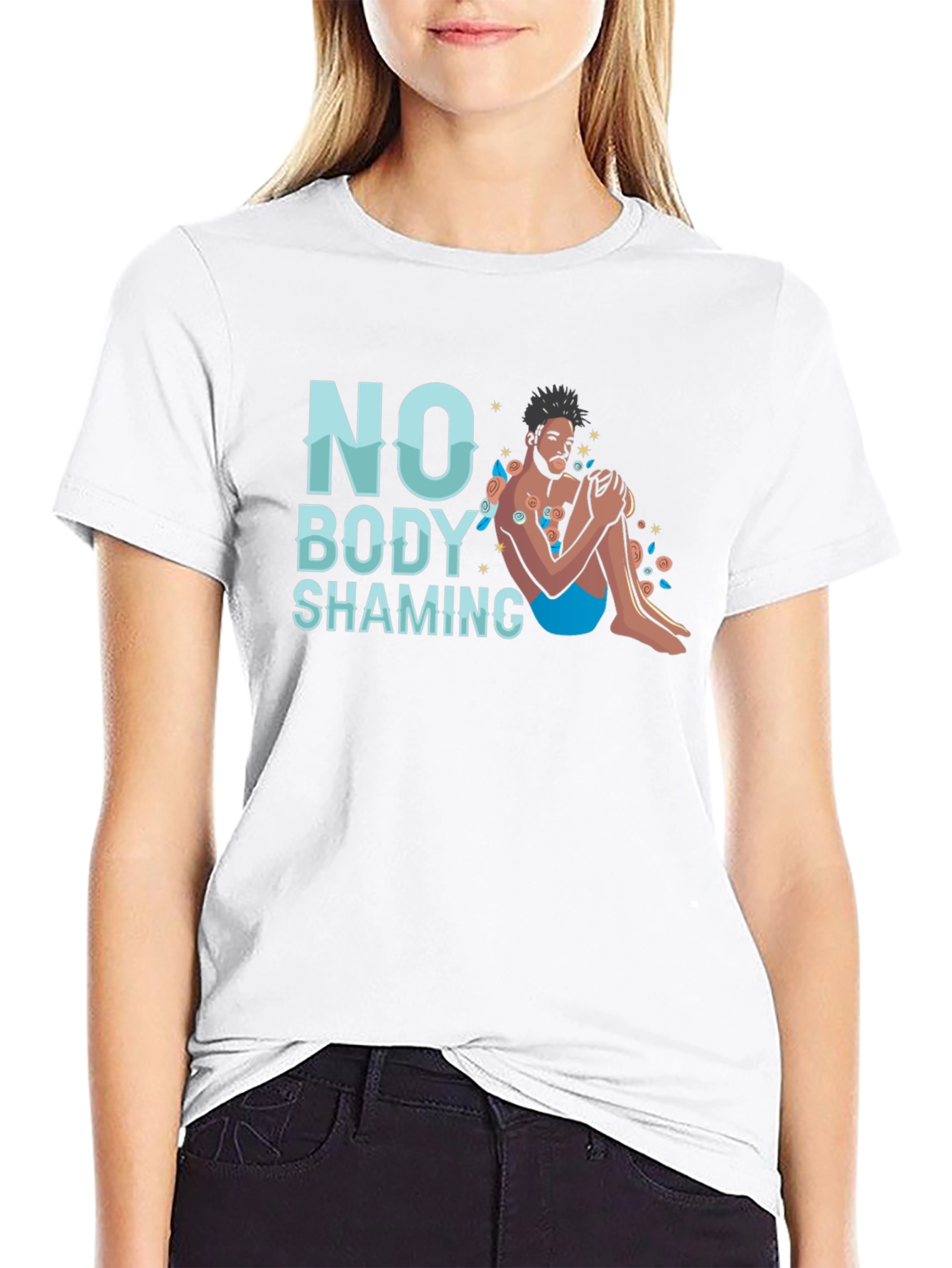 No Body Shaming Graphic T-Shirt - Comfort Fit