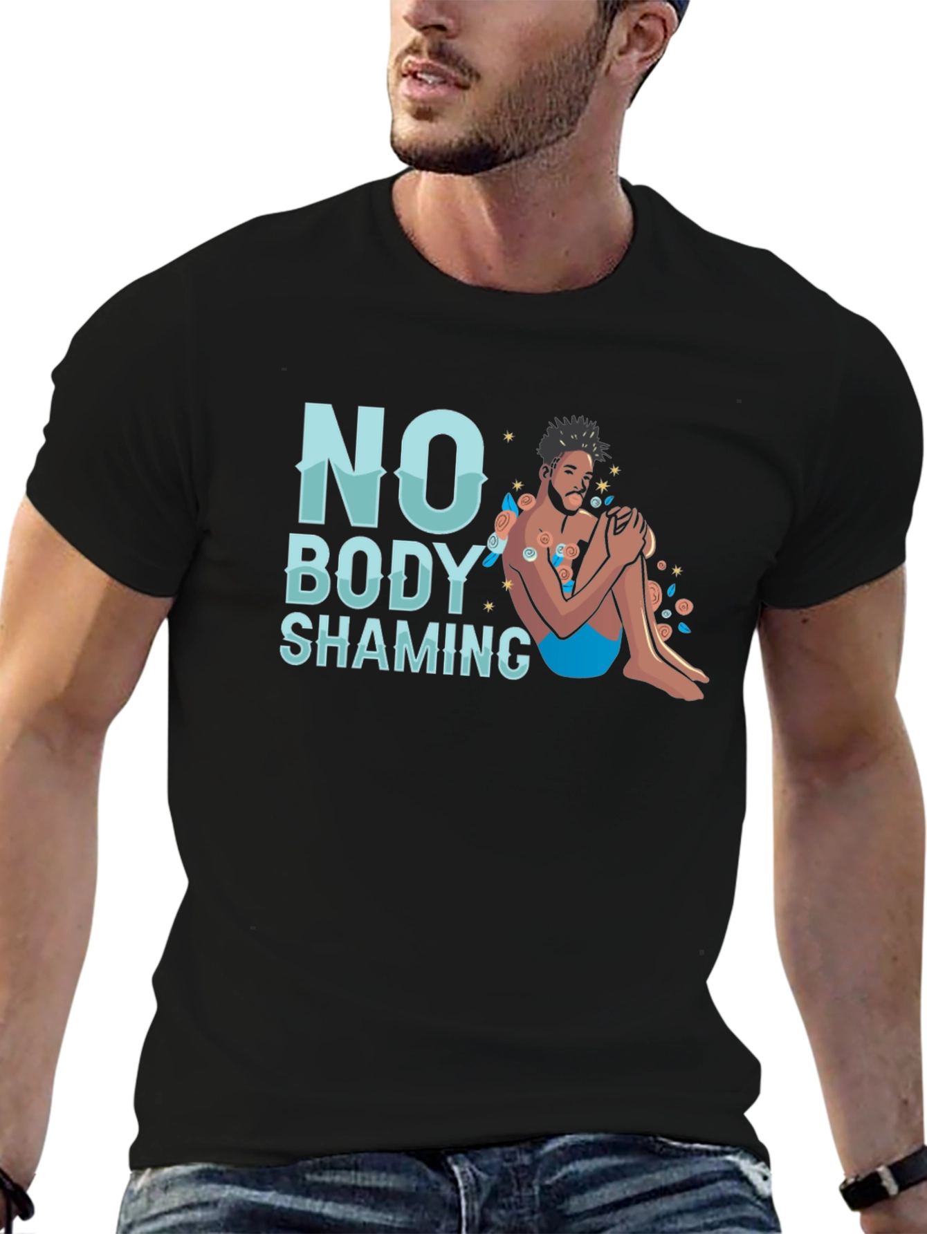 No Body Shaming Graphic T-Shirt - Comfort Fit