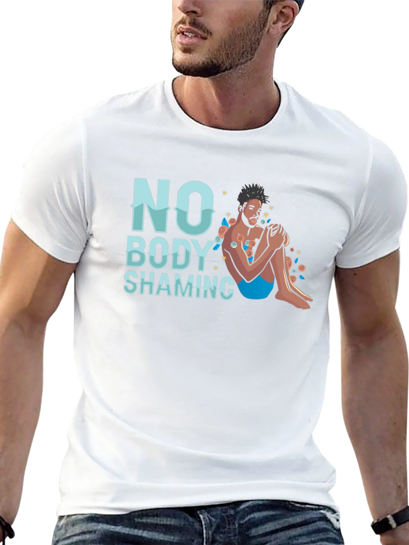 No Body Shaming Graphic T-Shirt - Comfort Fit