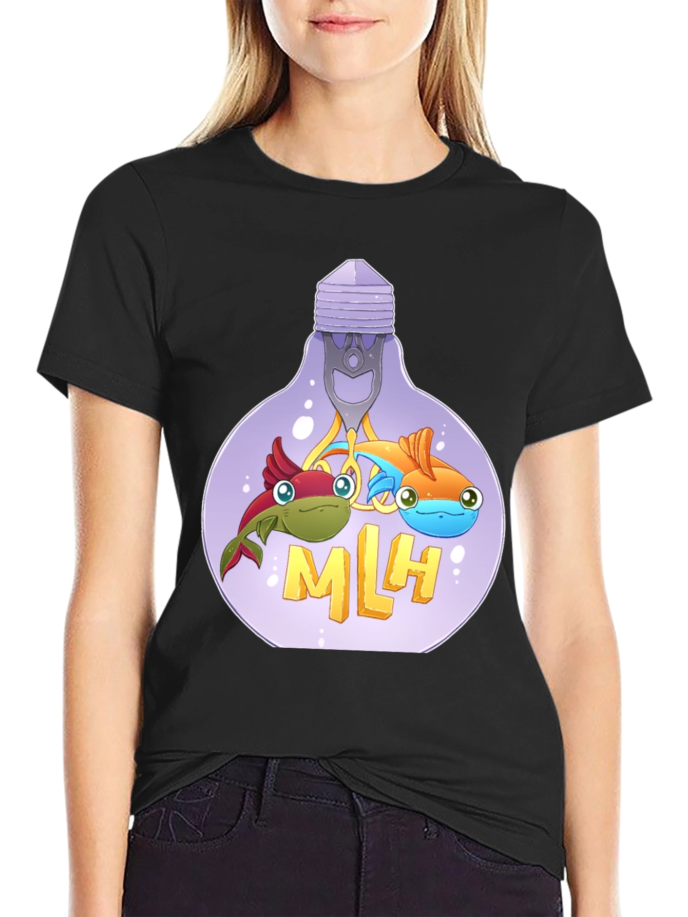 MLH Lightbulb Fish Graphic T-Shirt