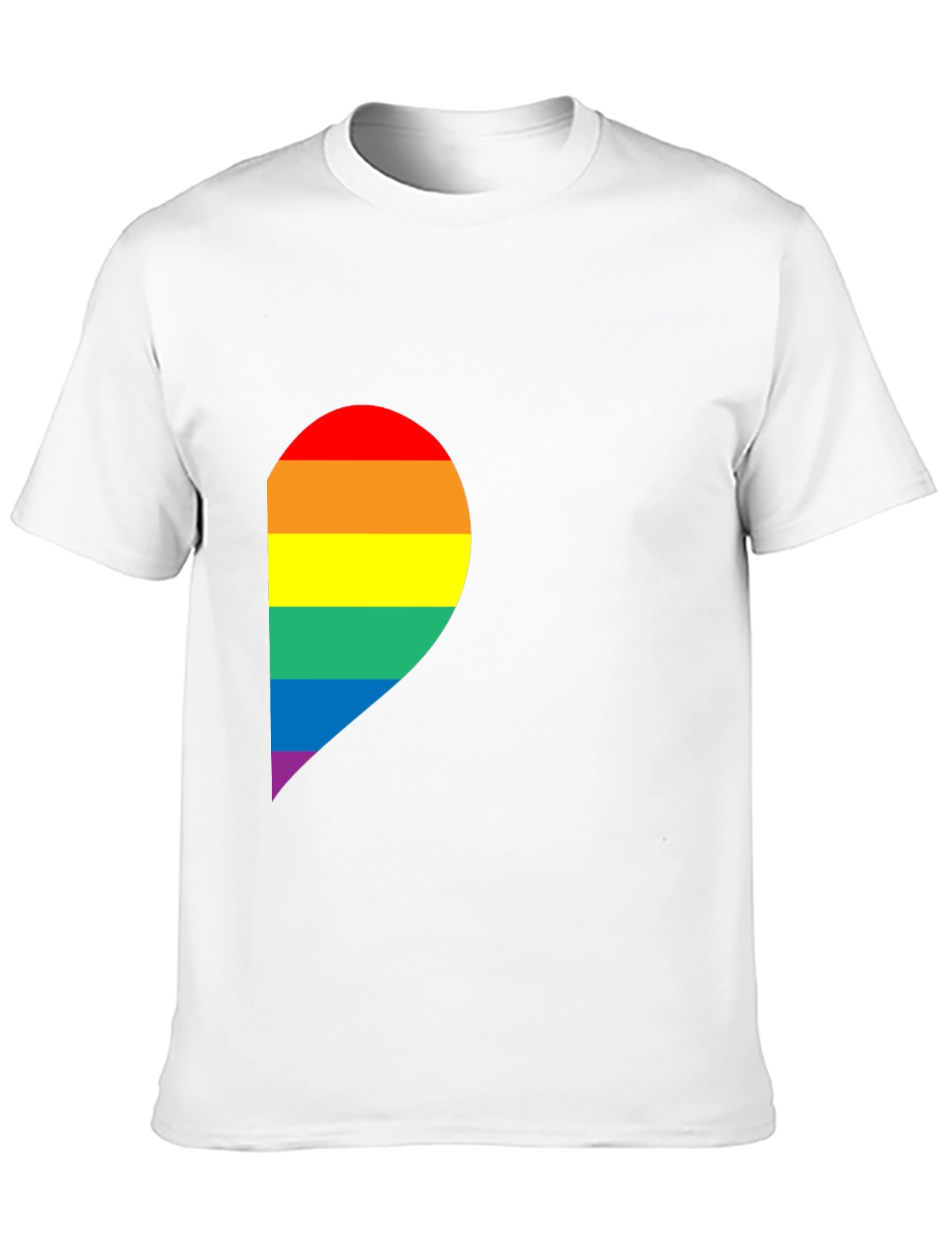 Rainbow Heart Graphic Tee - Pride Month Apparel