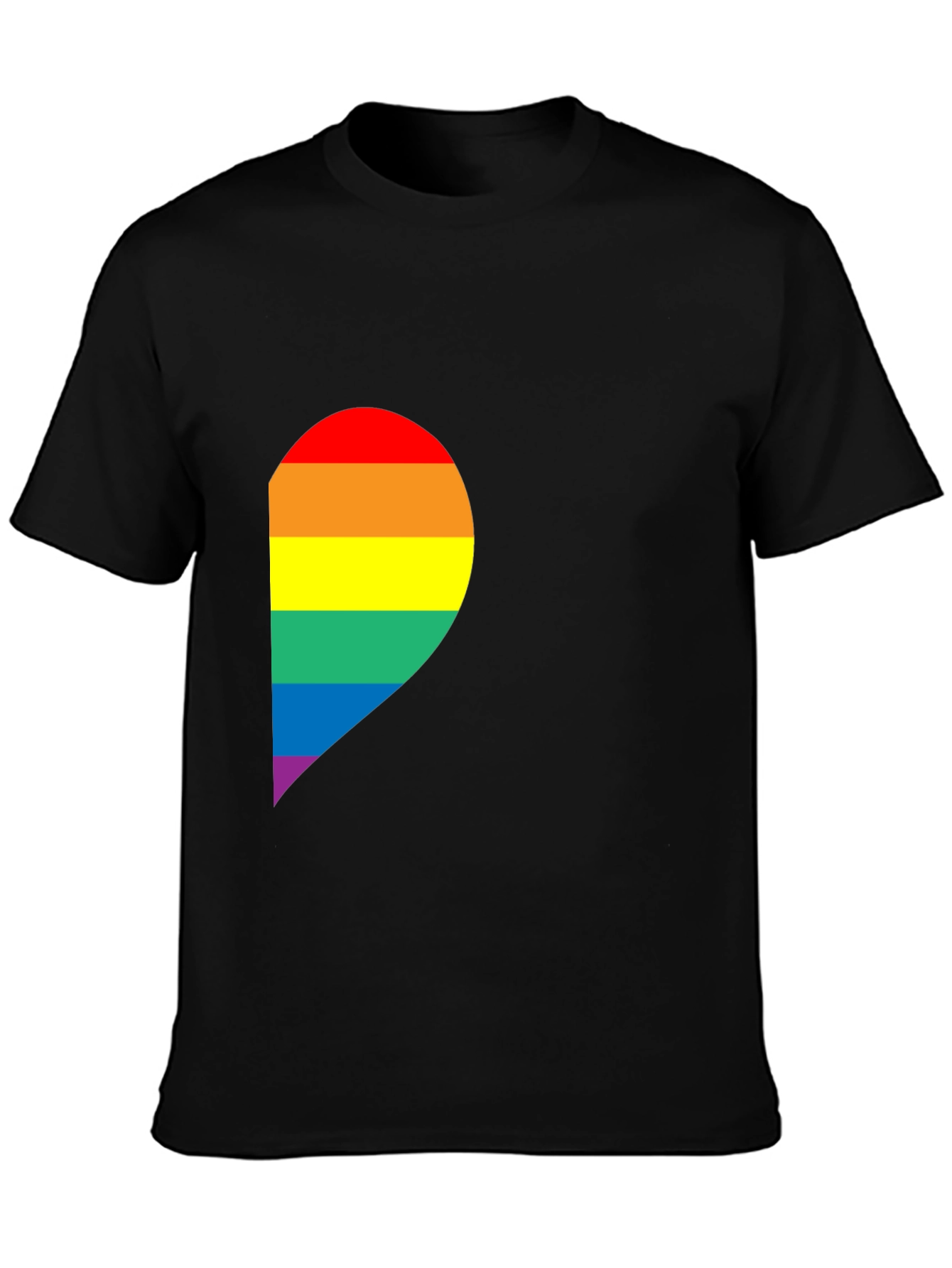 Rainbow Heart Graphic Tee - Pride Month Apparel