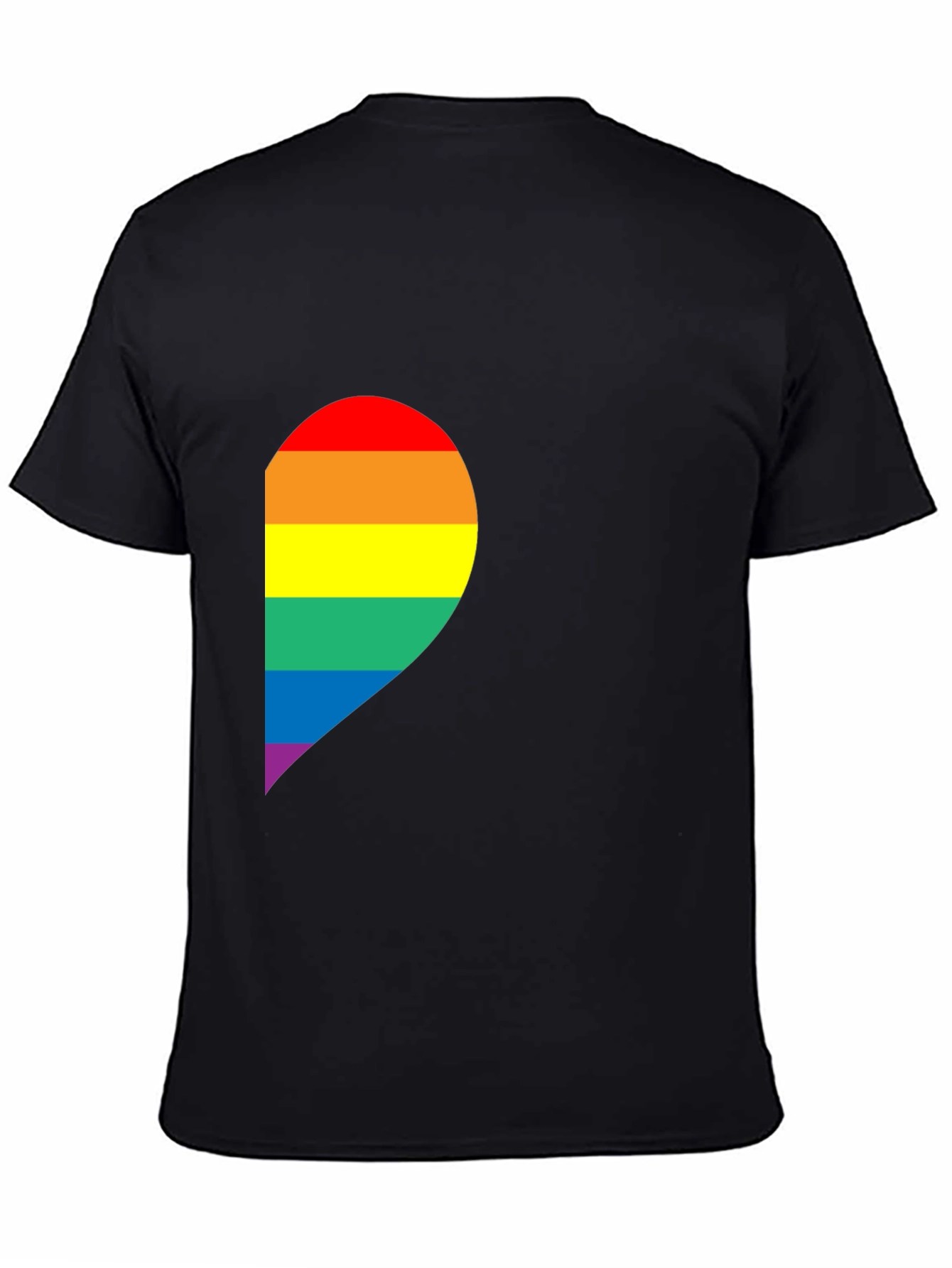 Rainbow Heart Graphic Tee - Pride Month Apparel