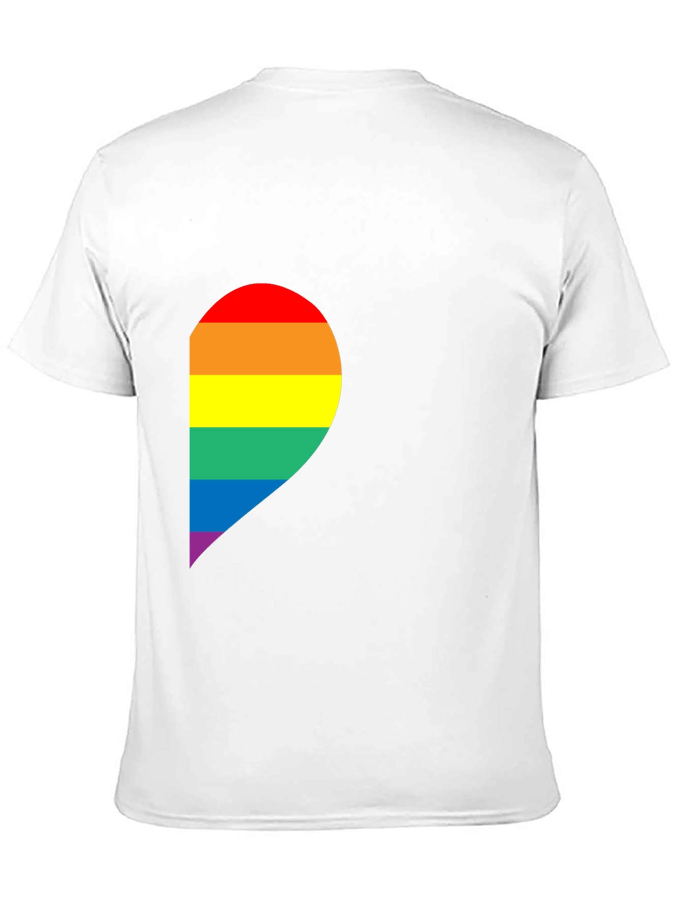 Rainbow Heart Graphic Tee - Pride Month Apparel