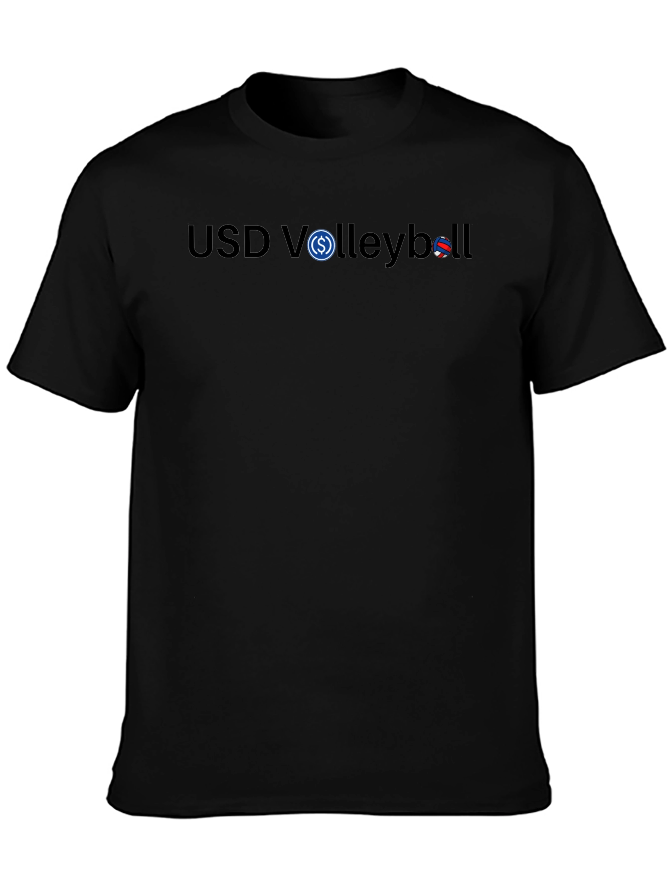 USD Volleyball Graphic Tee - Black