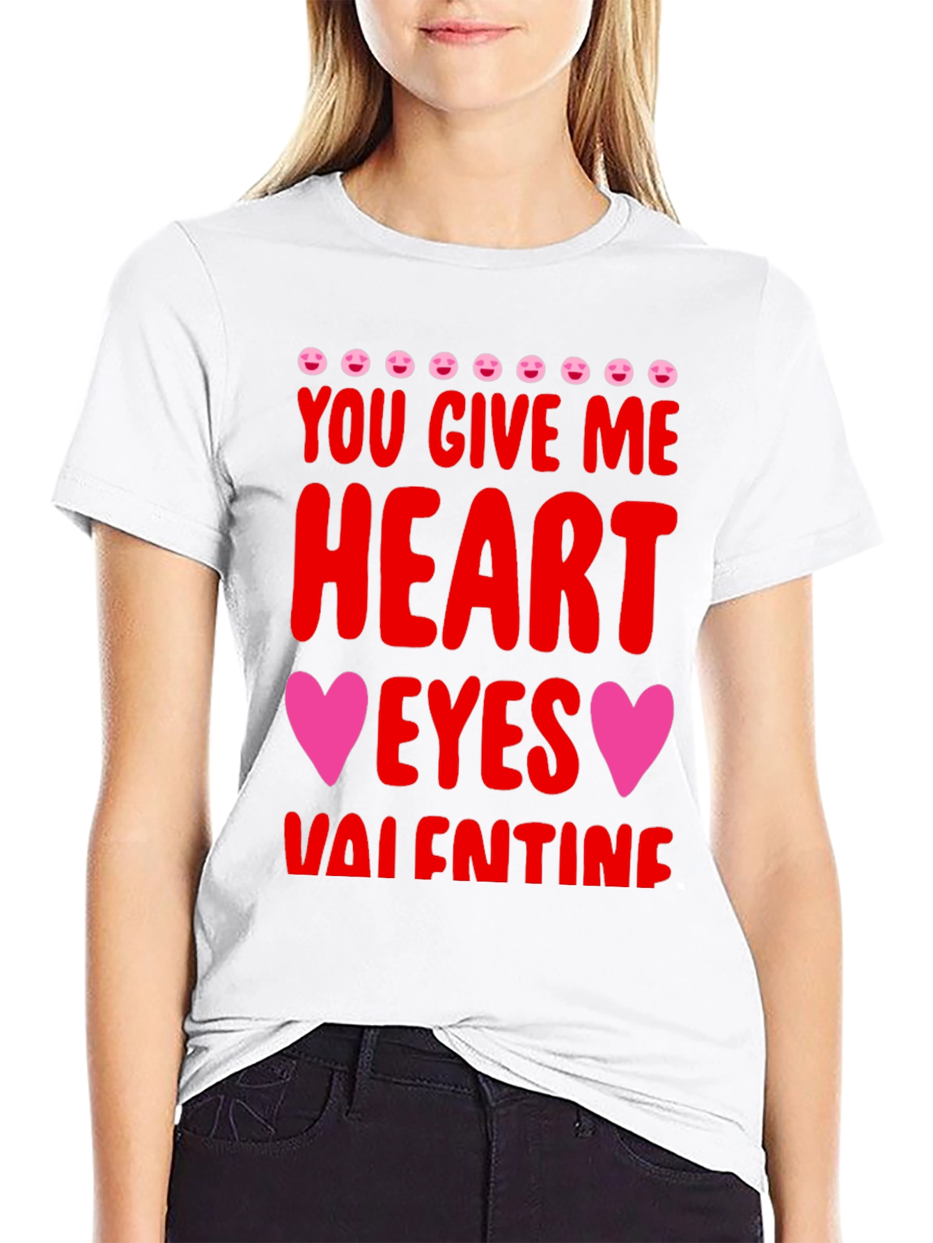 Heart Eyes Valentines Day Graphic Tee