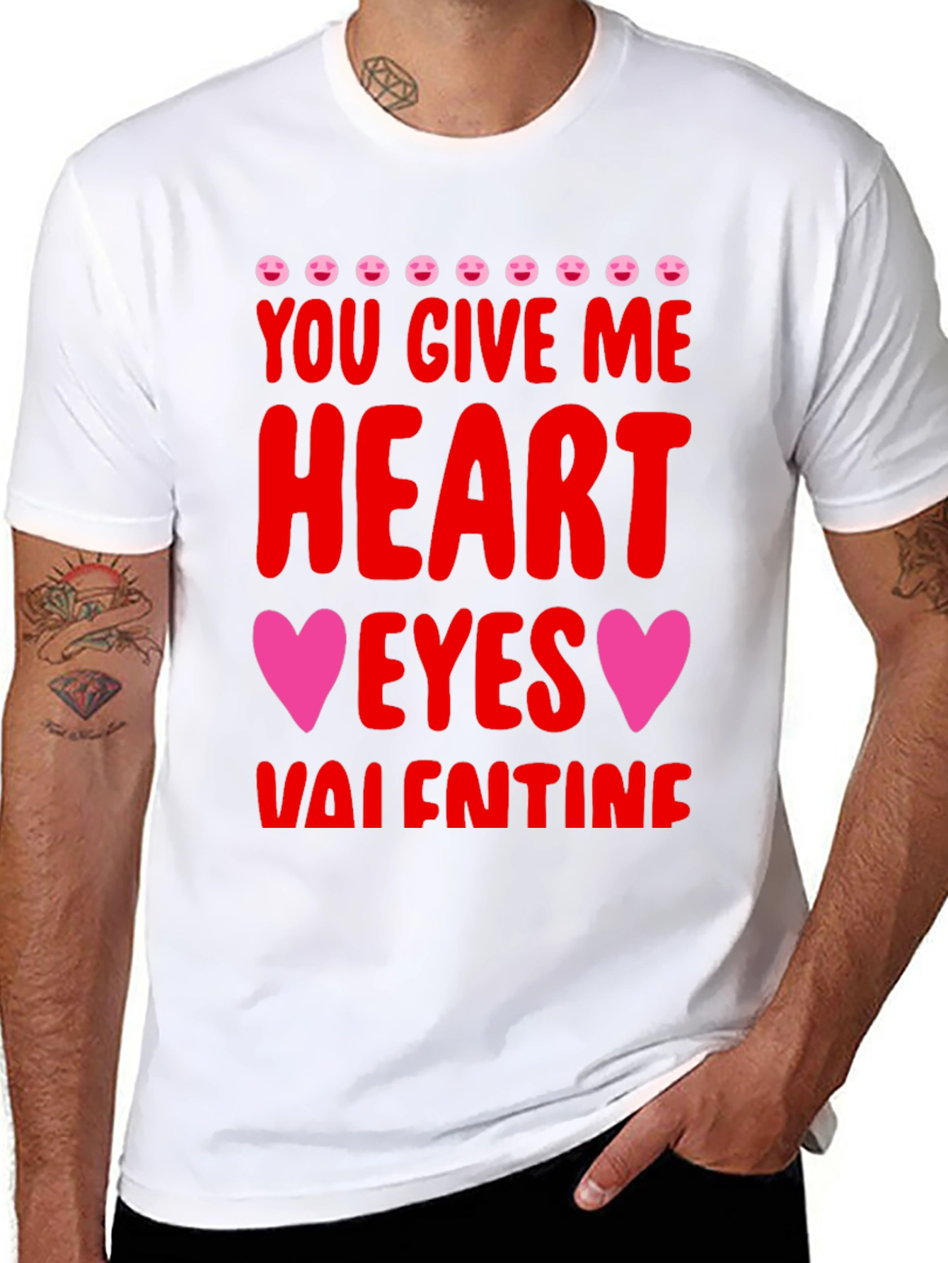 Heart Eyes Valentines Day Graphic Tee