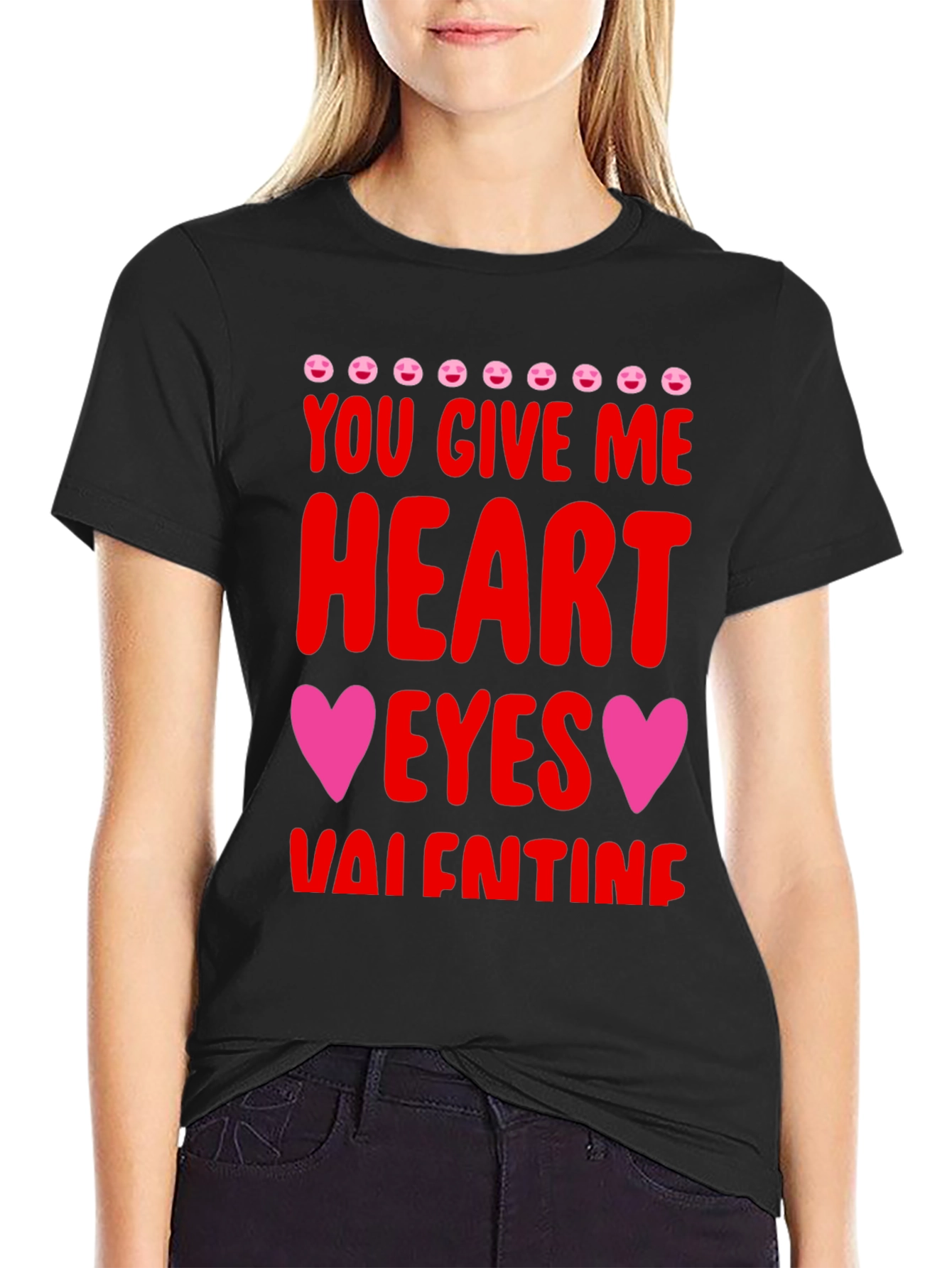 Heart Eyes Valentines Day Graphic Tee