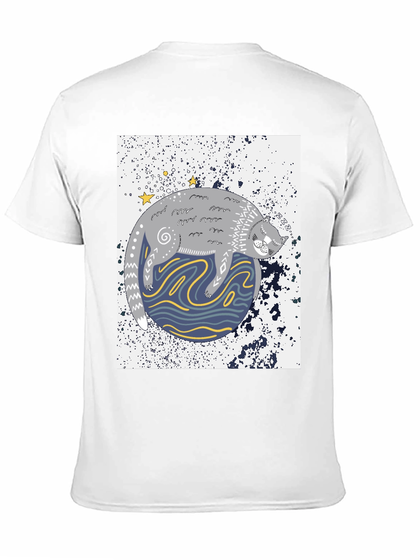 Cosmic Cat Black Graphic Tee