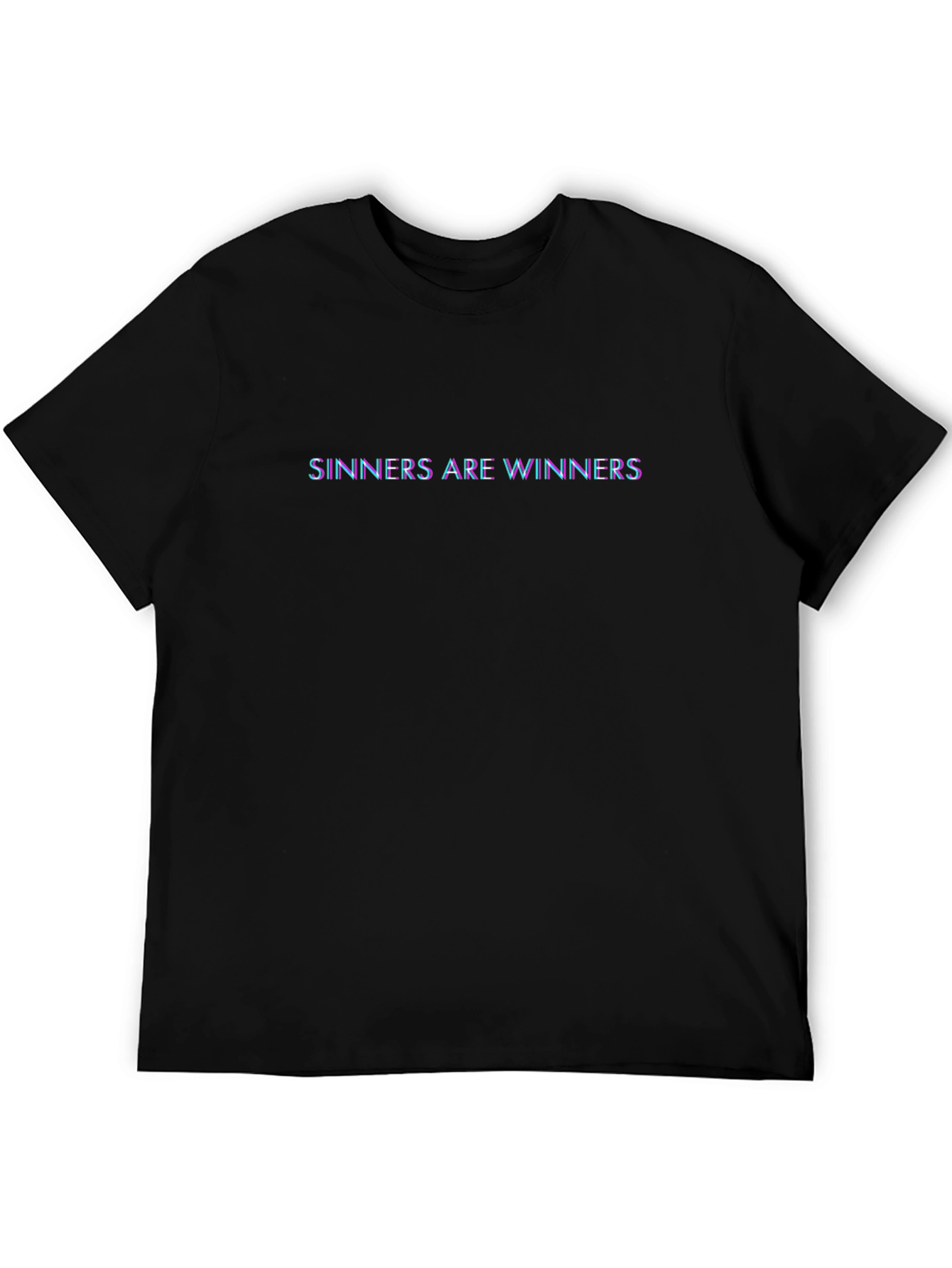 Sinners Are Winners Black Graphic Tee