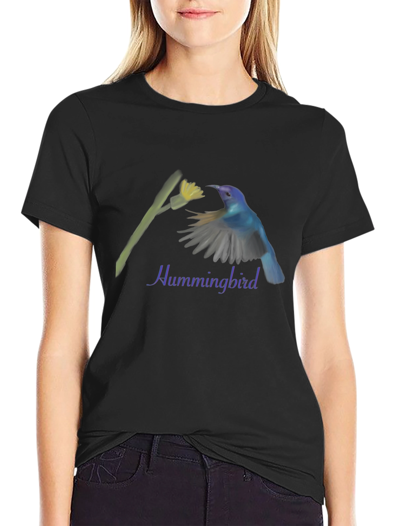 Hummingbird Graphic T-Shirt - Unique Bird Design