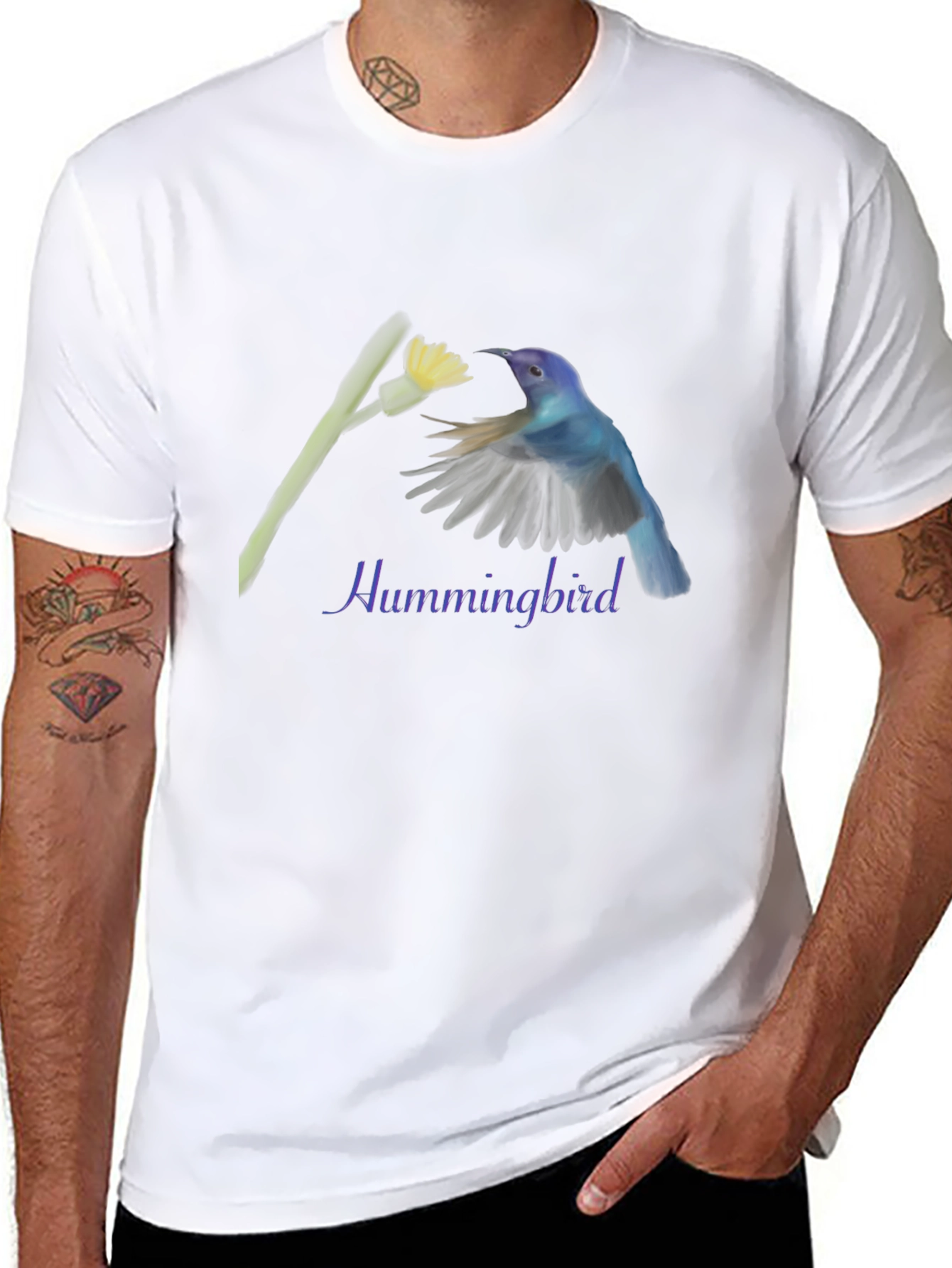 Hummingbird Graphic T-Shirt - Unique Bird Design