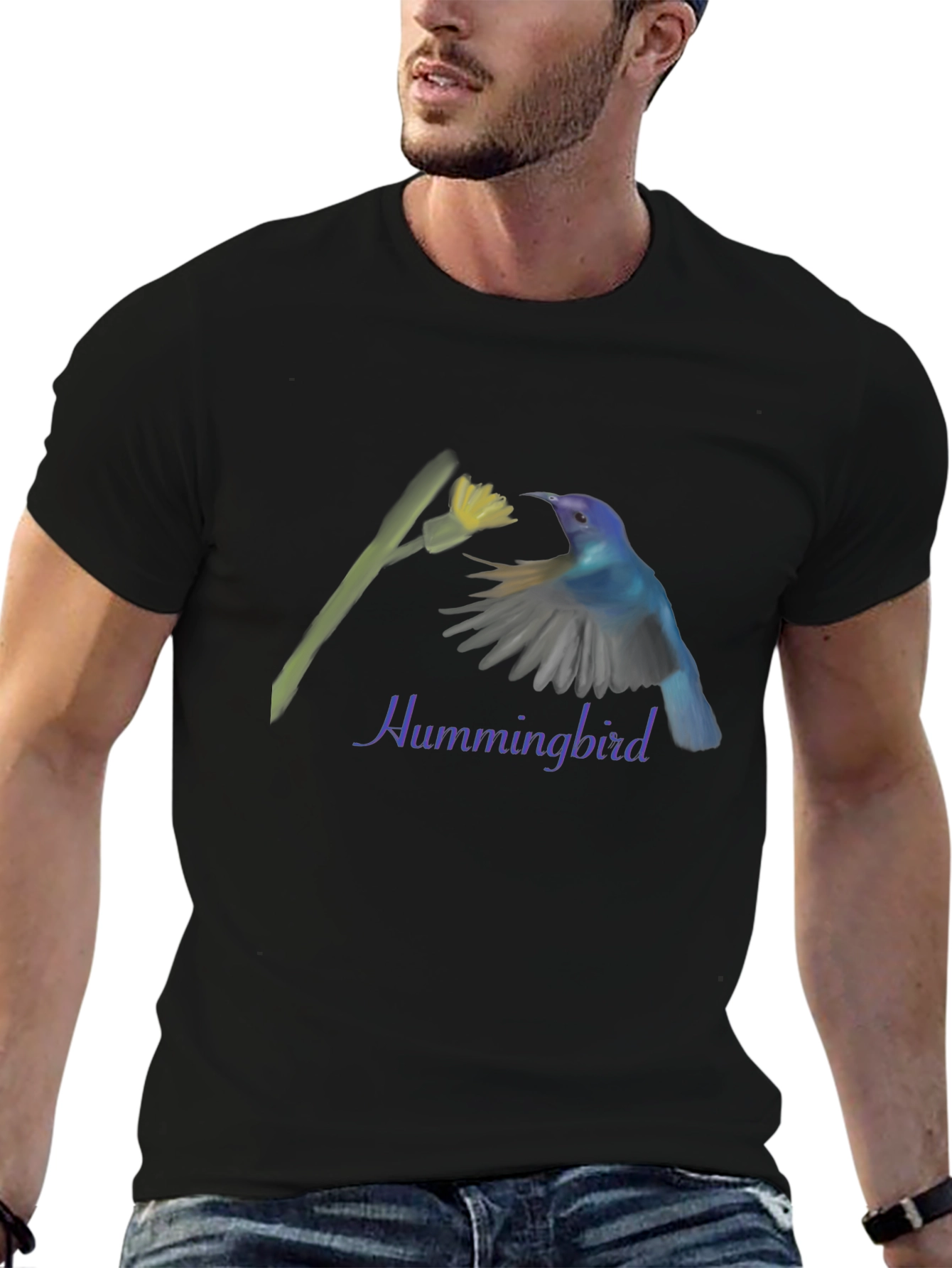 Hummingbird Graphic T-Shirt - Unique Bird Design