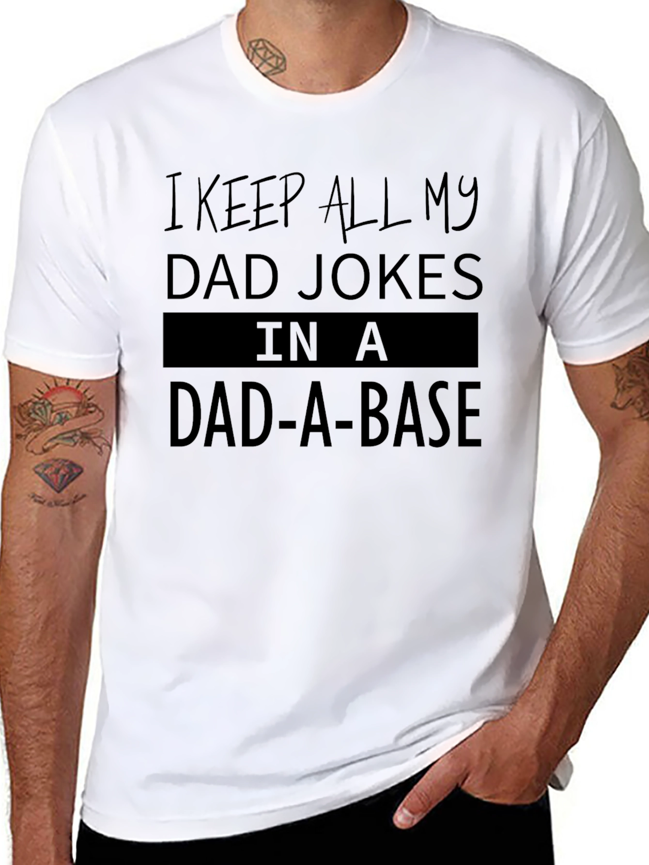 Dad Jokes Graphic Tee - Dad-A-Base T-Shirt