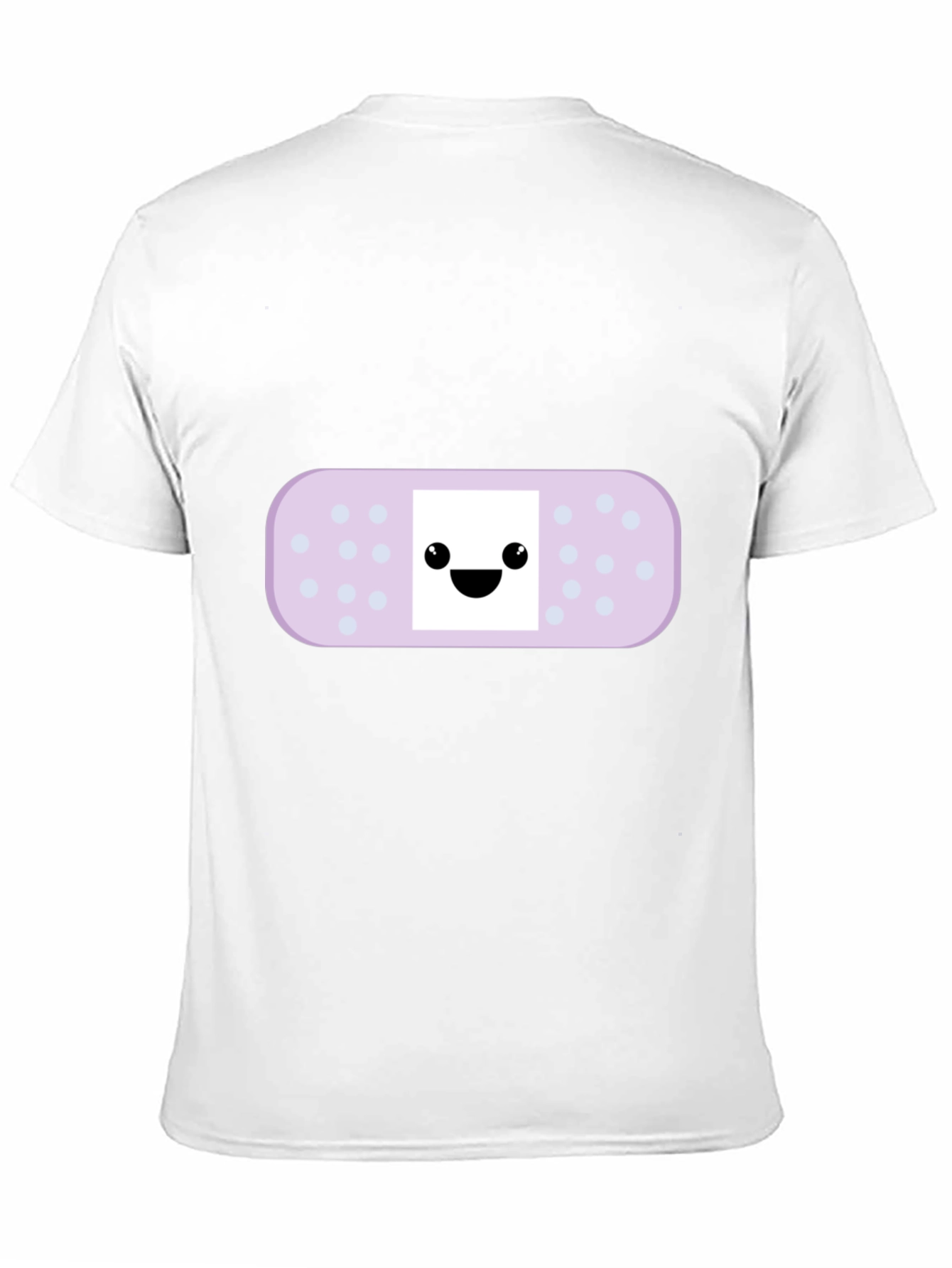 Cute Bandage Cartoon Graphic Tee - Black