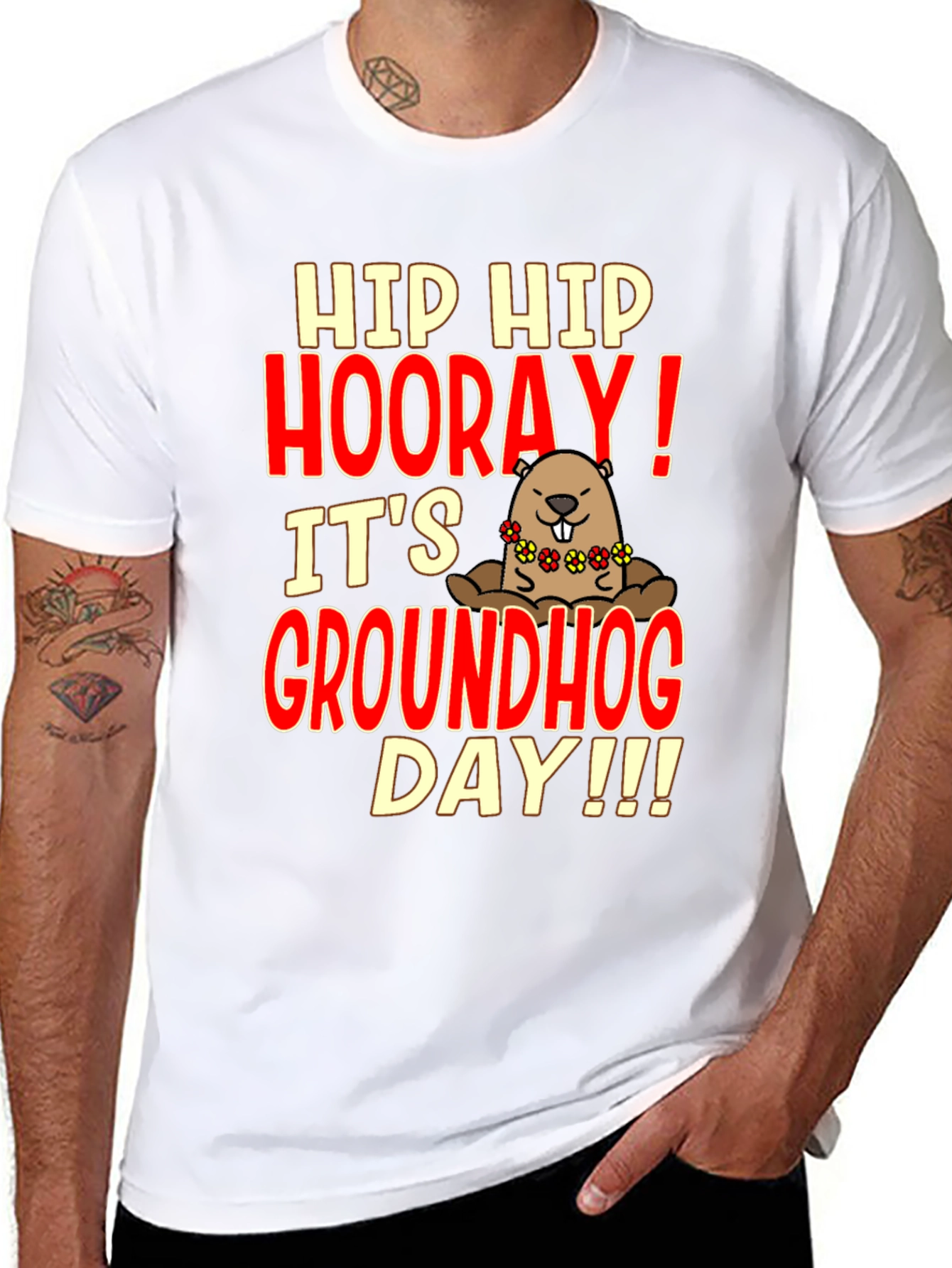 Groundhog Day T-Shirt - Hip Hip Hooray!