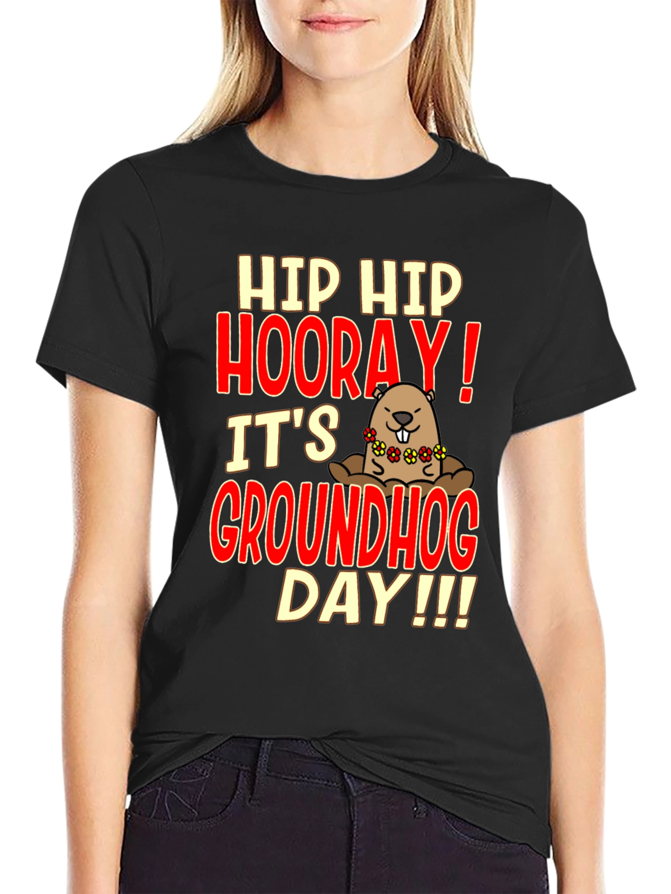 Groundhog Day T-Shirt - Hip Hip Hooray!