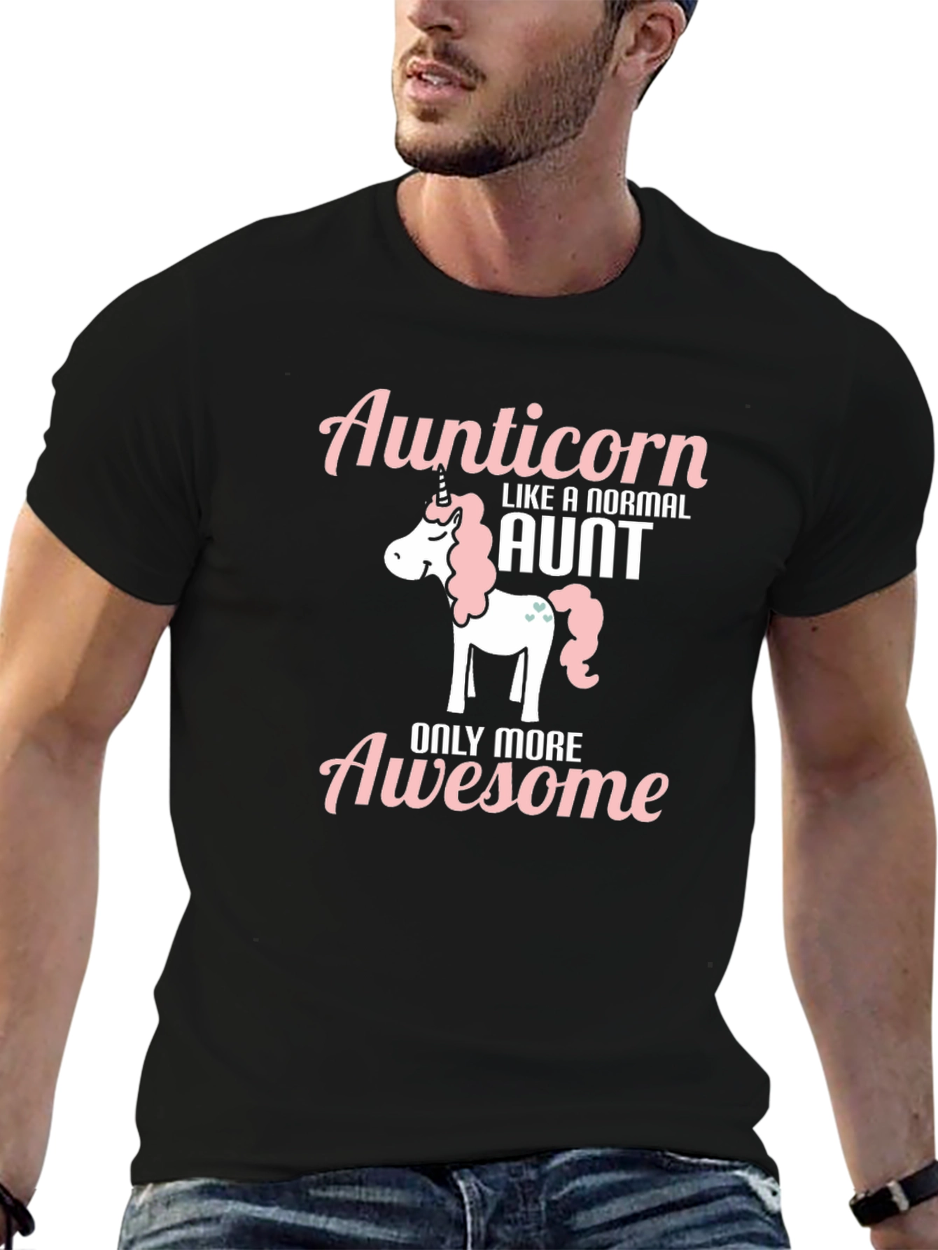 Aunticorn Awesome Aunt Graphic T-Shirt