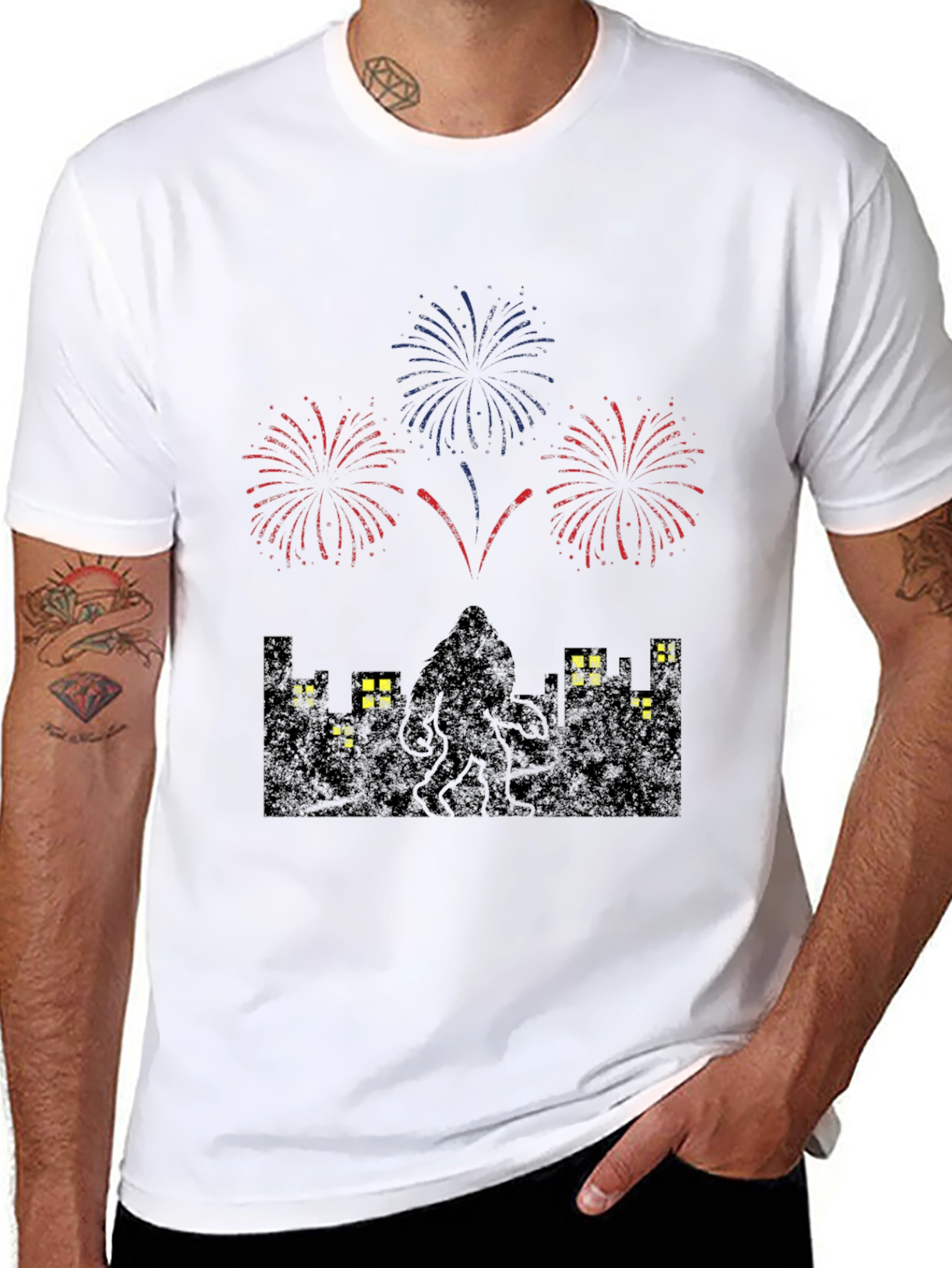 Cthulhu Fireworks Graphic Tee - Black