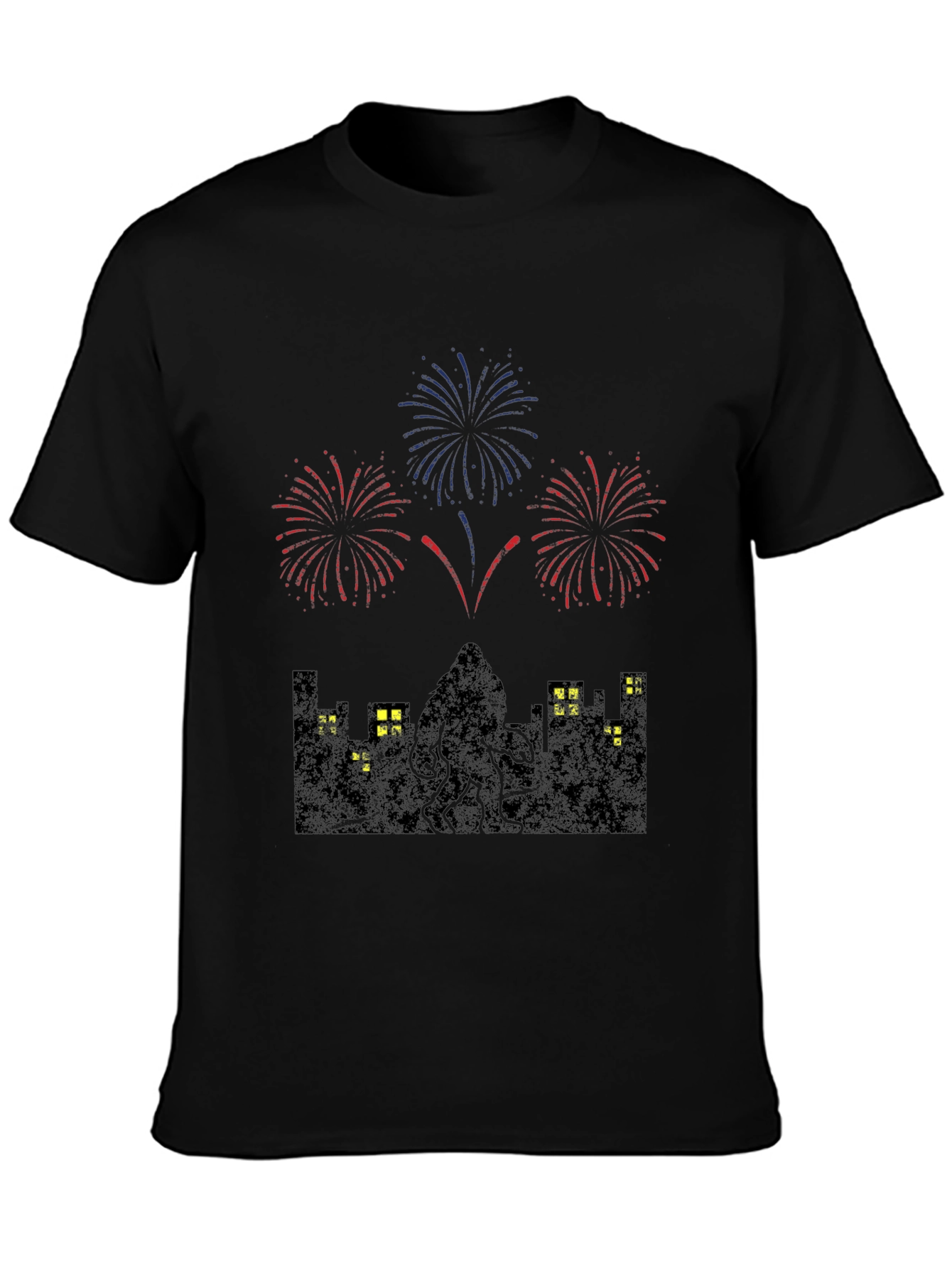 Cthulhu Fireworks Graphic Tee - Black