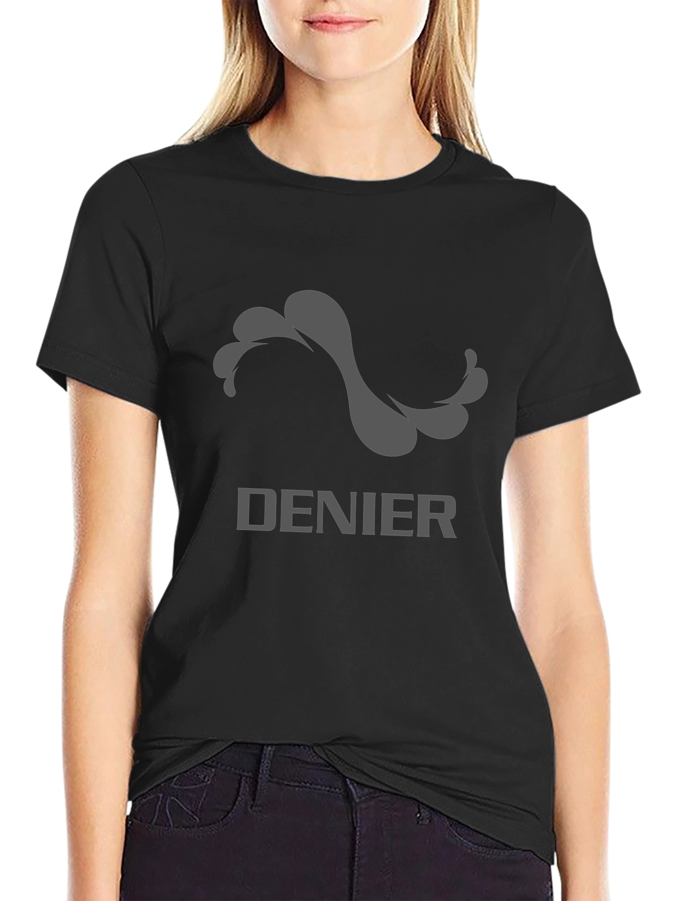 Denier Graphic Tee - Stylish Mens Black T-Shirt