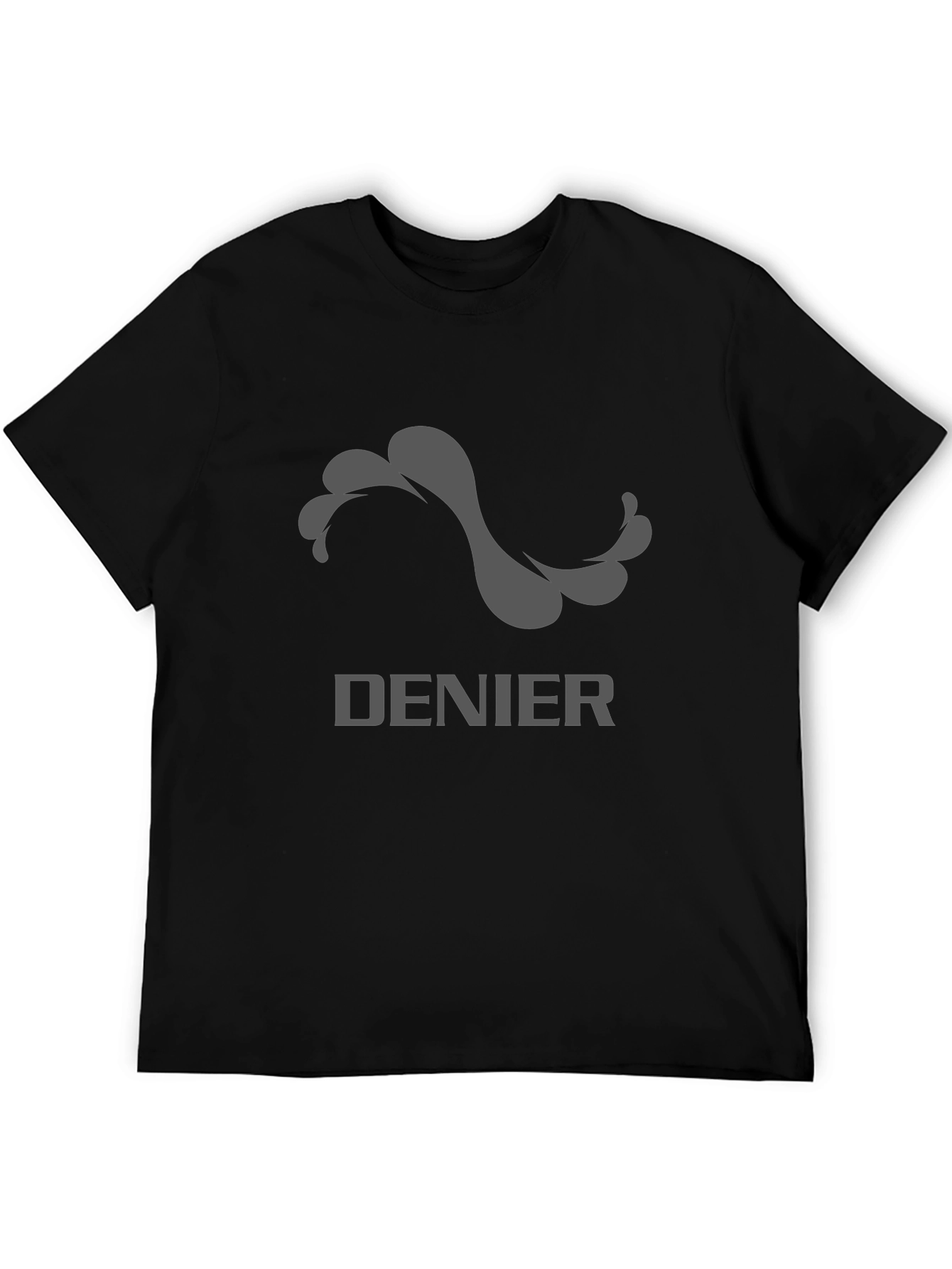 Denier Graphic Tee - Stylish Mens Black T-Shirt