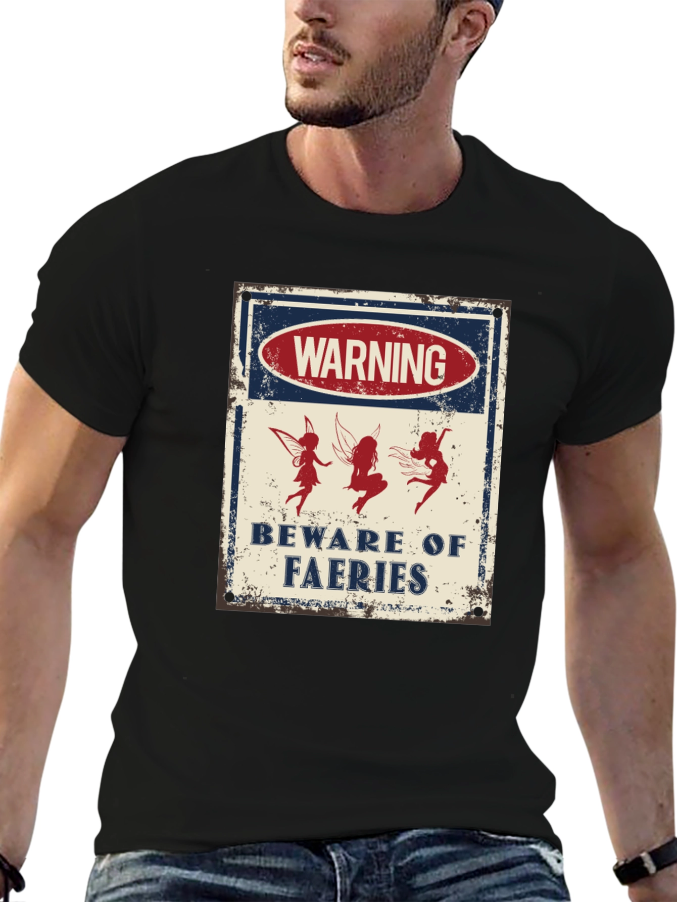 Warning Beware of Faeries Graphic Tee