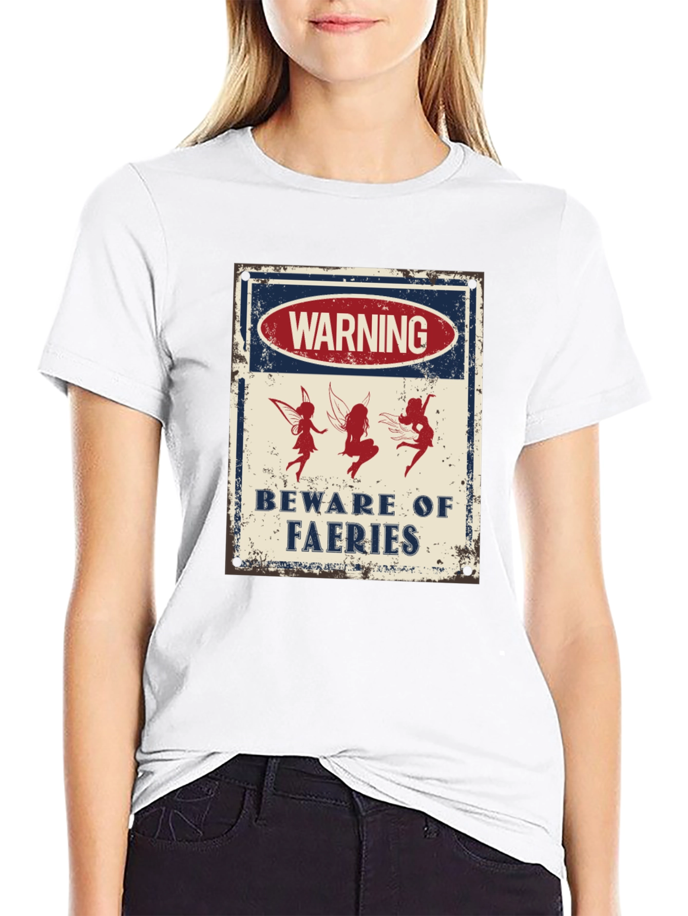 Warning Beware of Faeries Graphic Tee