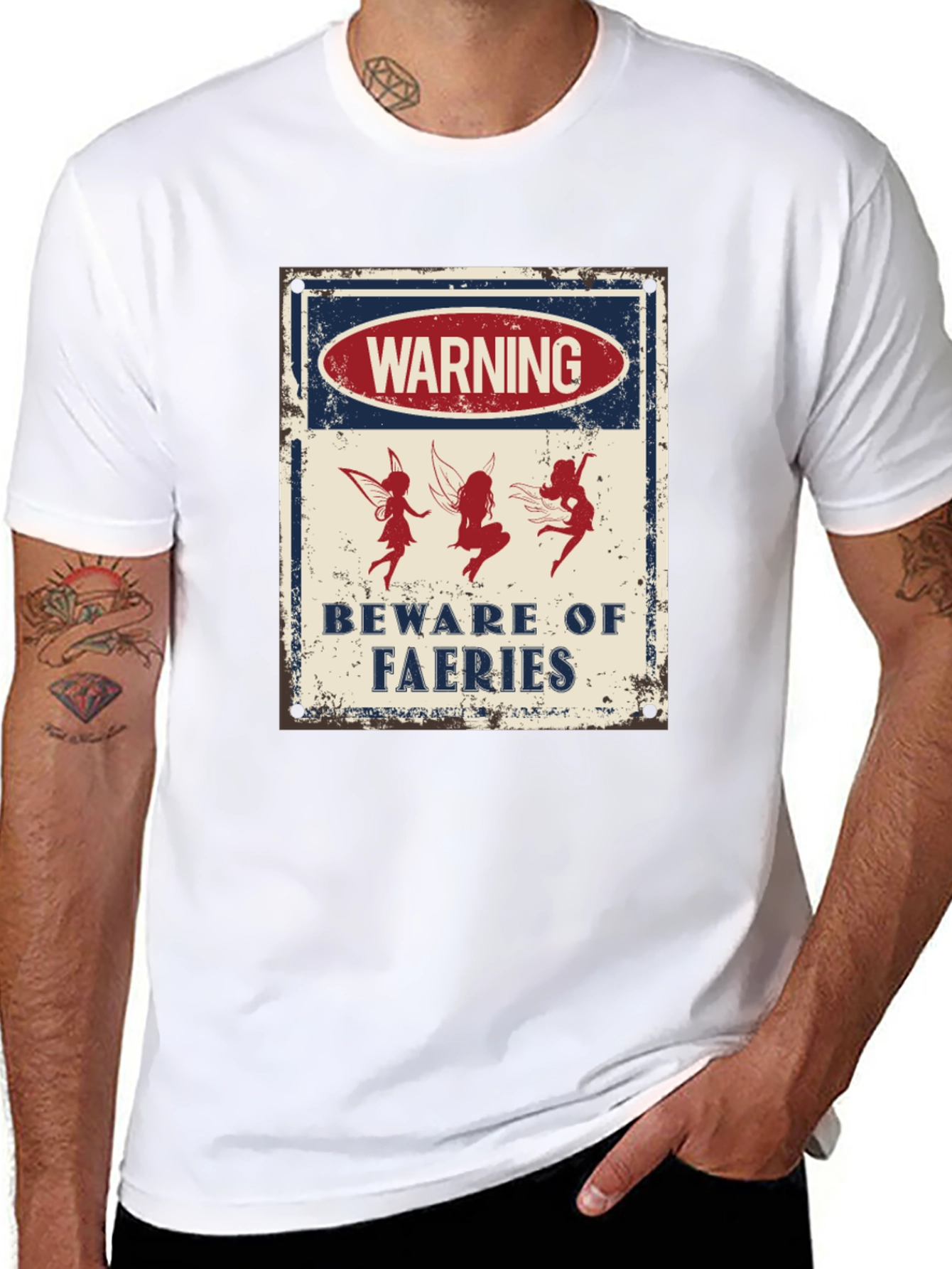 Warning Beware of Faeries Graphic Tee