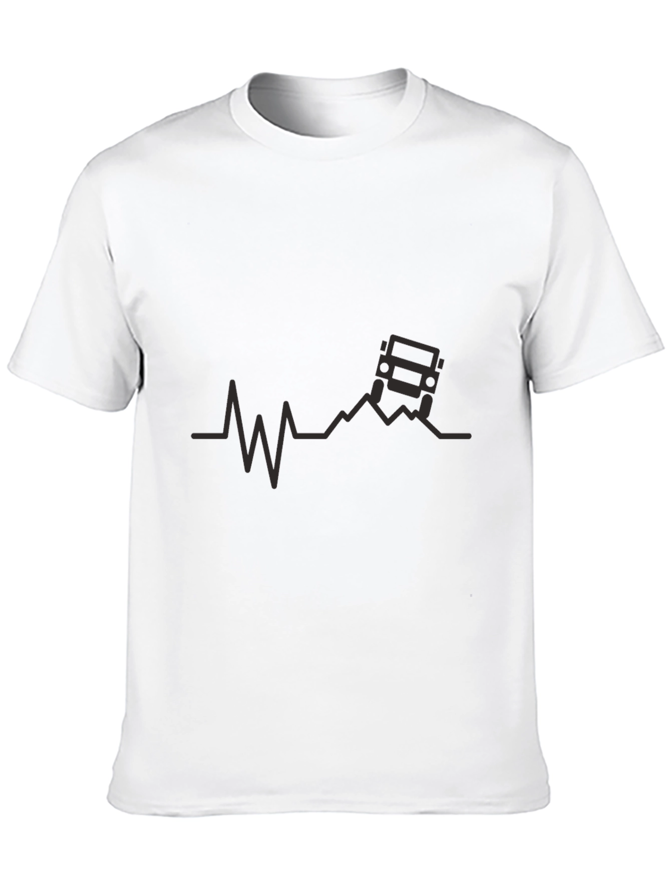 Off-Road Heartbeat T-Shirt - Black Graphic Tee