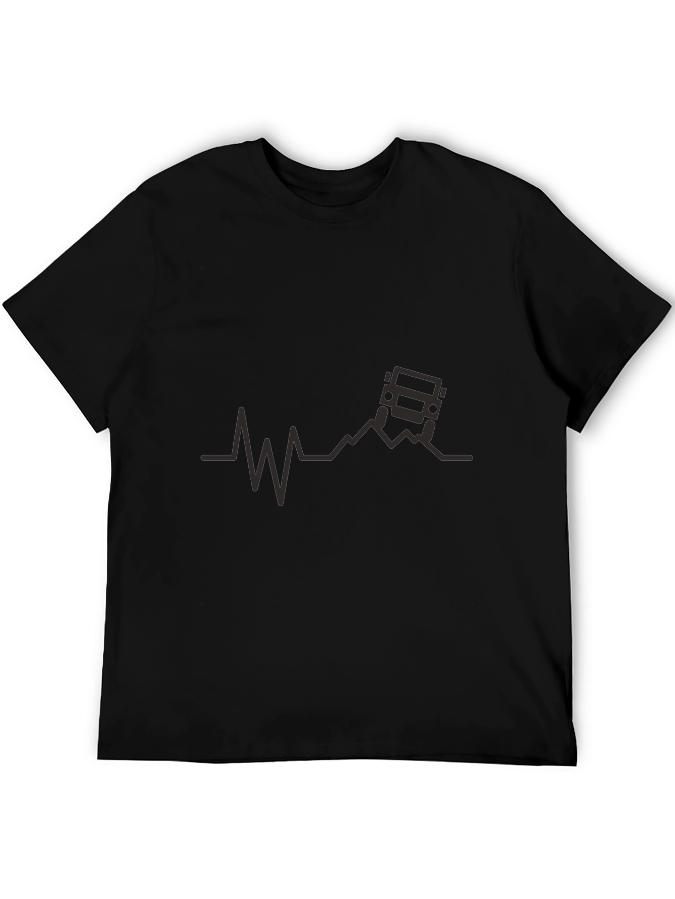 Off-Road Heartbeat T-Shirt - Black Graphic Tee