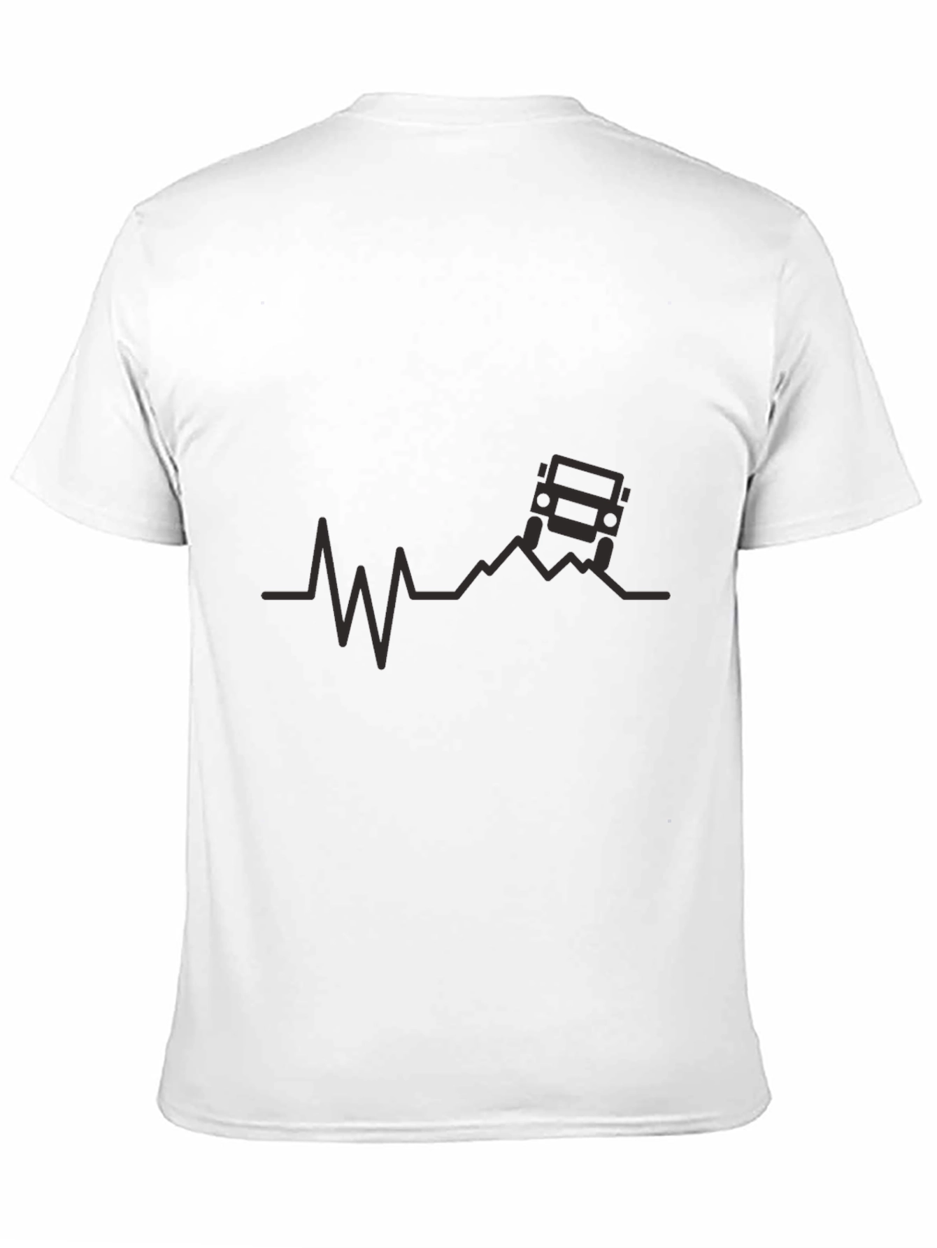 Off-Road Heartbeat T-Shirt - Black Graphic Tee
