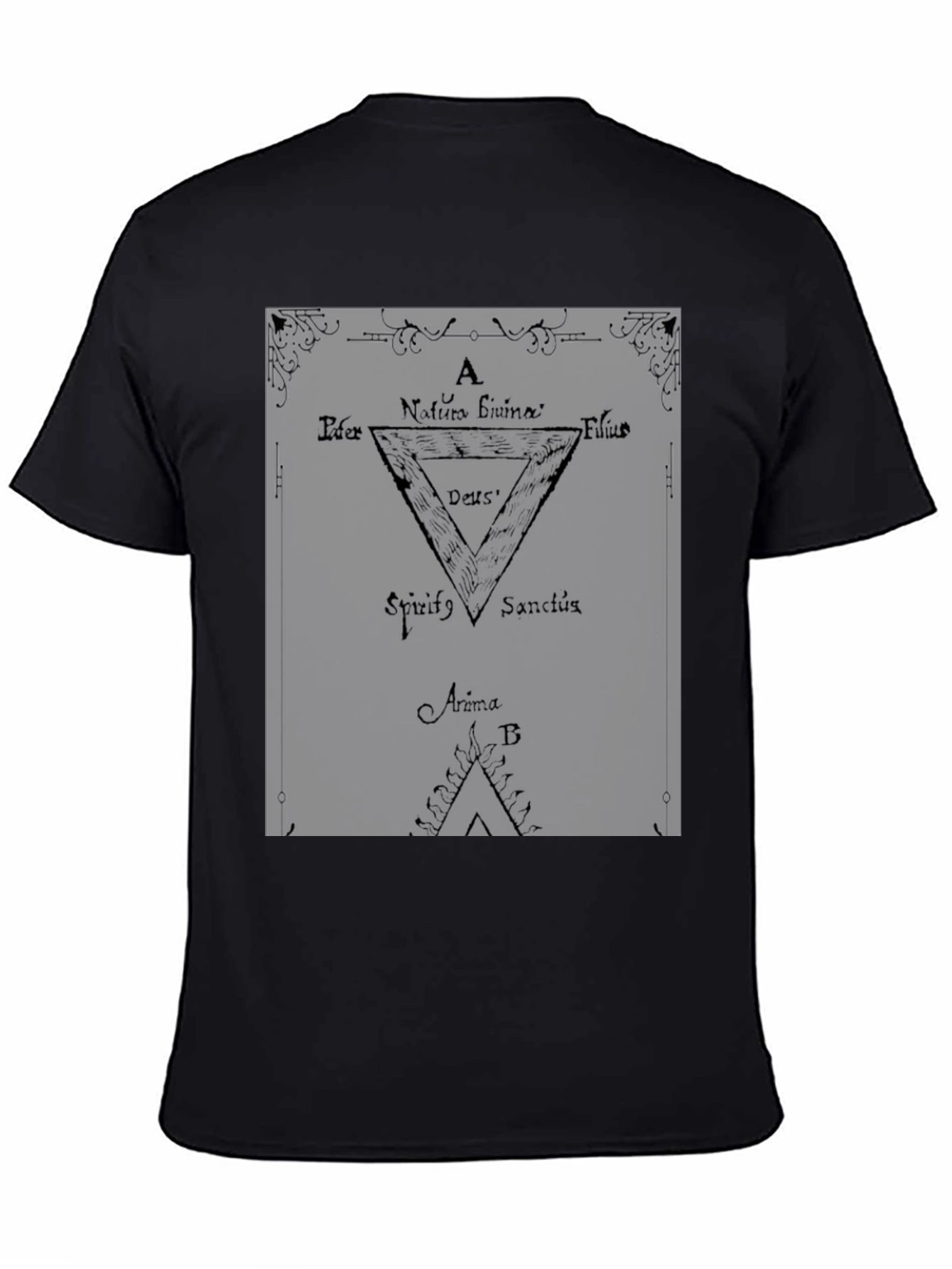 Occult Symbol Graphic Tee - Black Cotton T-Shirt