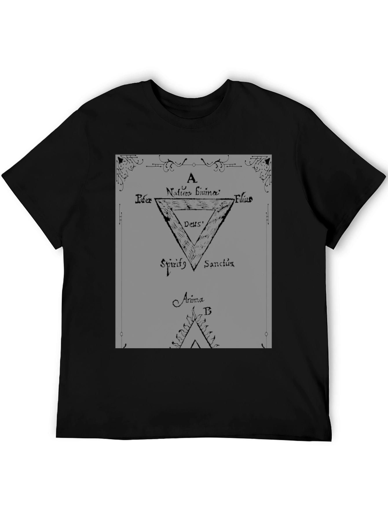 Occult Symbol Graphic Tee - Black Cotton T-Shirt