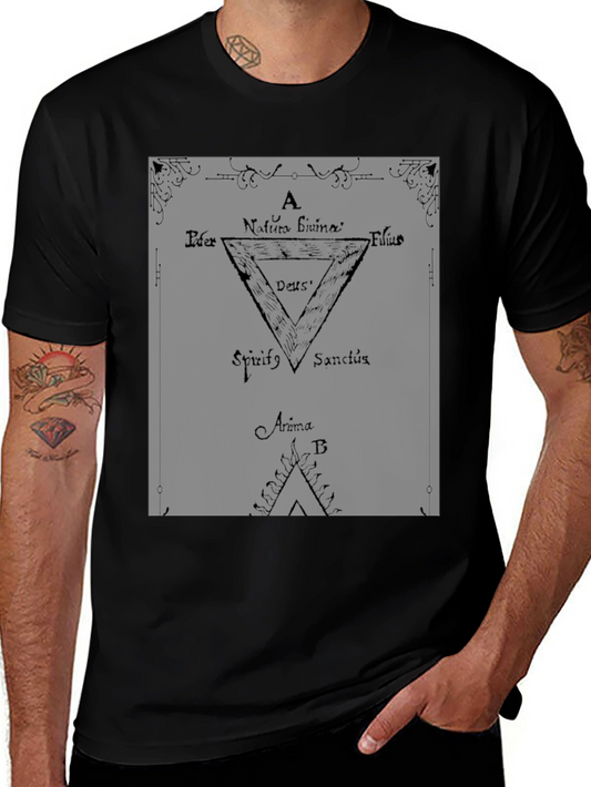 Occult Symbol Graphic Tee - Black Cotton T-Shirt