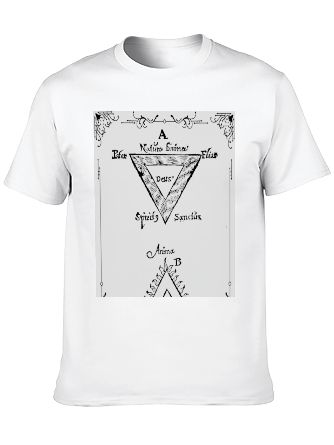 Occult Symbol Graphic Tee - Black Cotton T-Shirt
