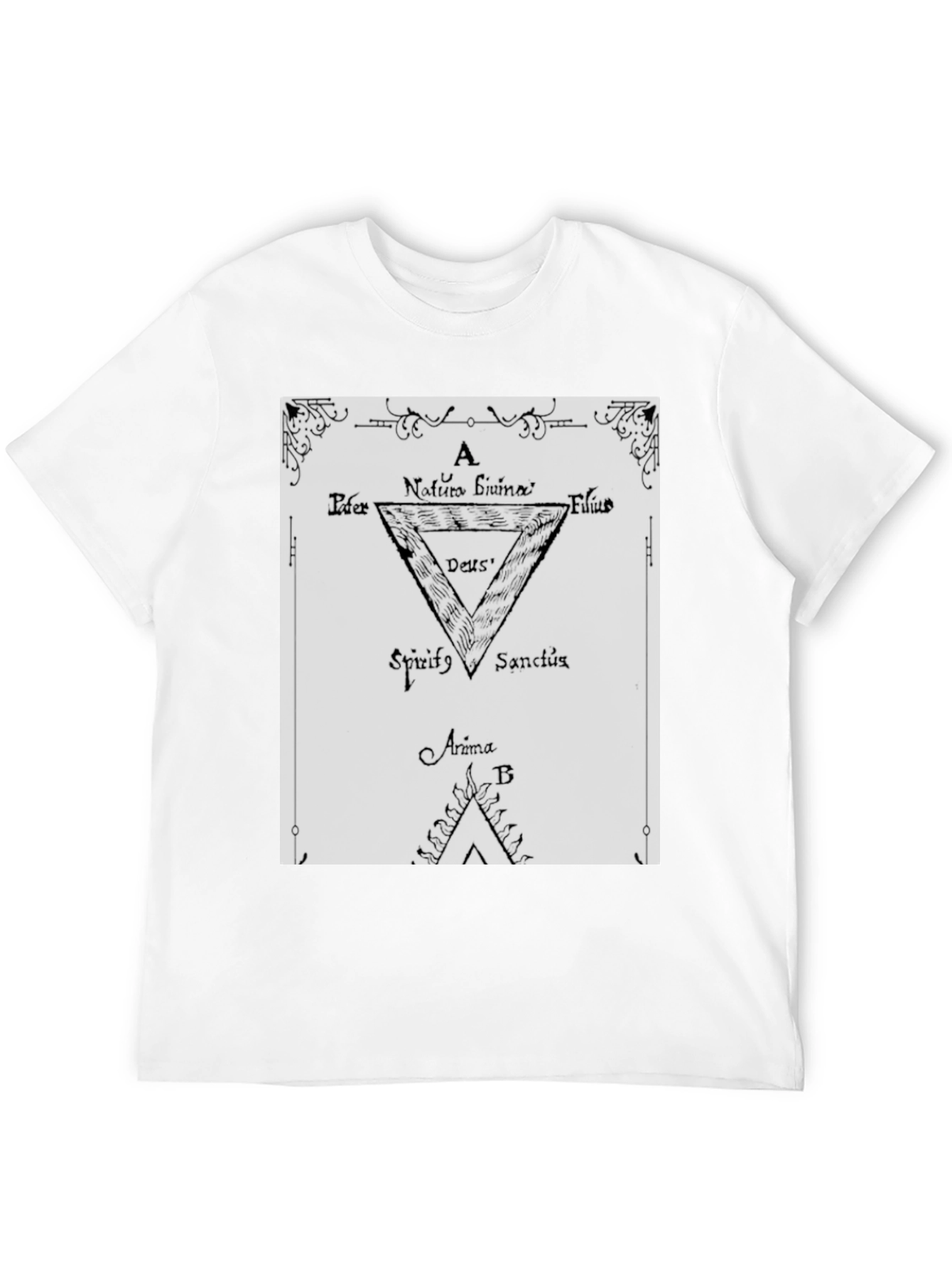 Occult Symbol Graphic Tee - Black Cotton T-Shirt