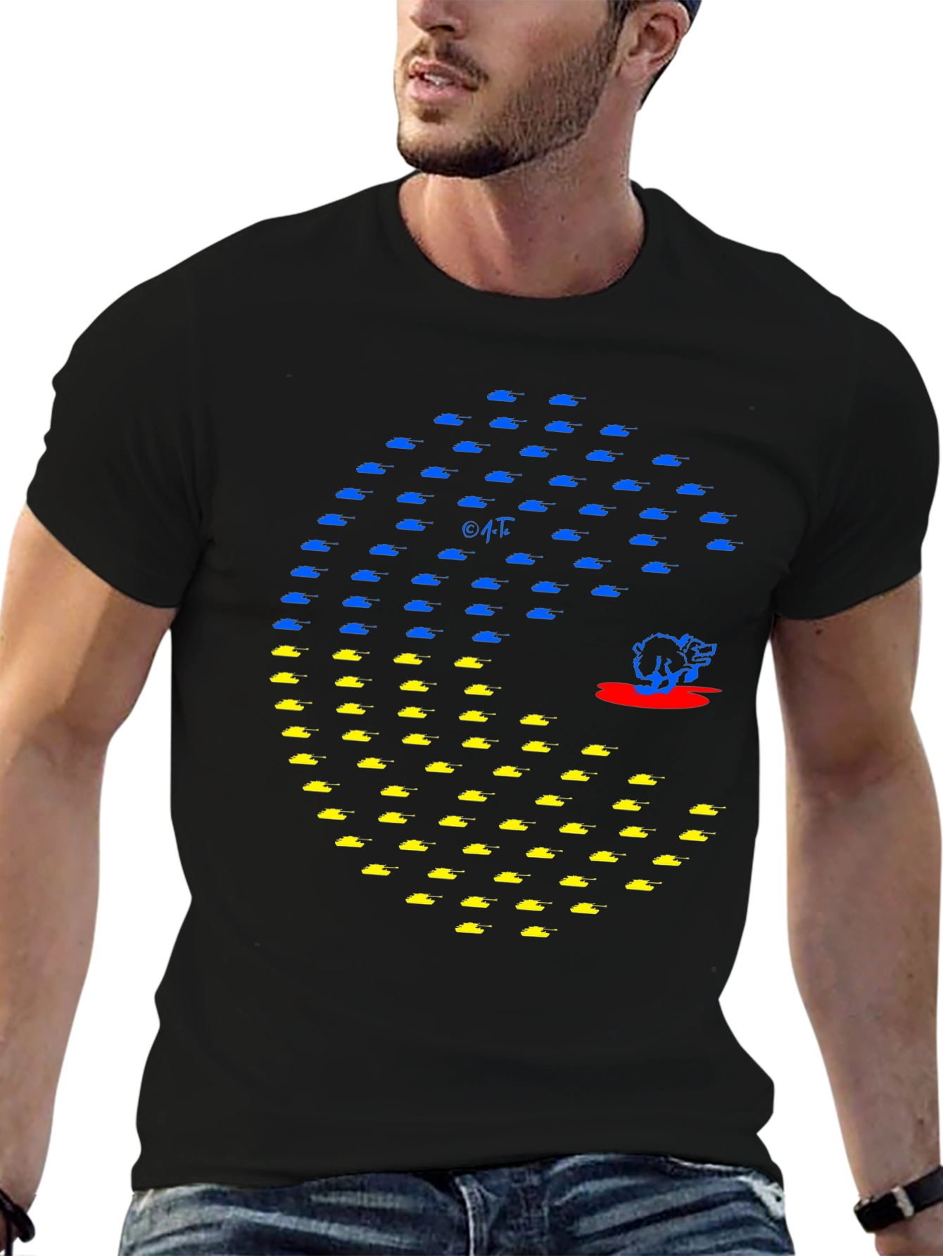 Ukraine Tank Pac-Man Graphic Tee
