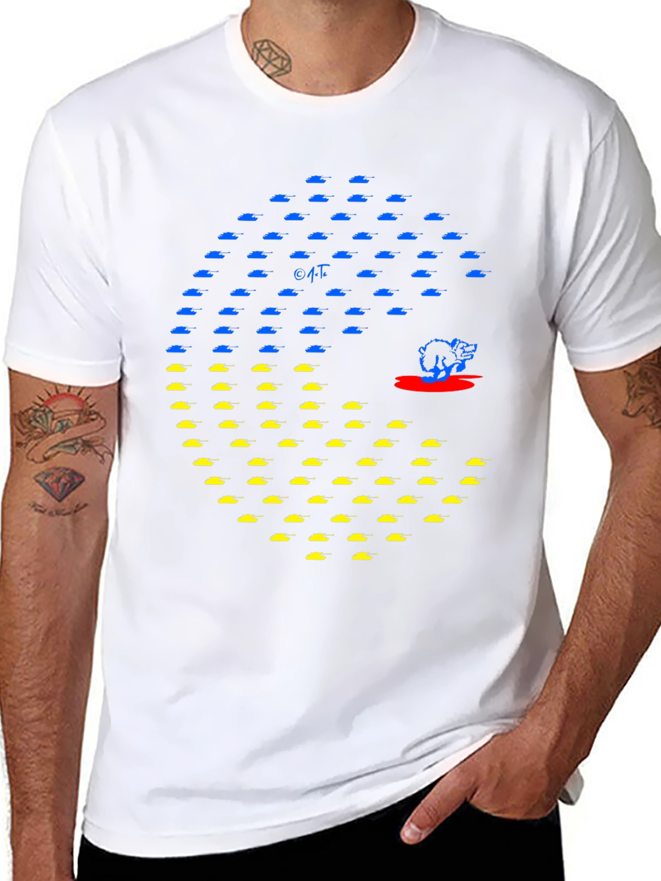 Ukraine Tank Pac-Man Graphic Tee