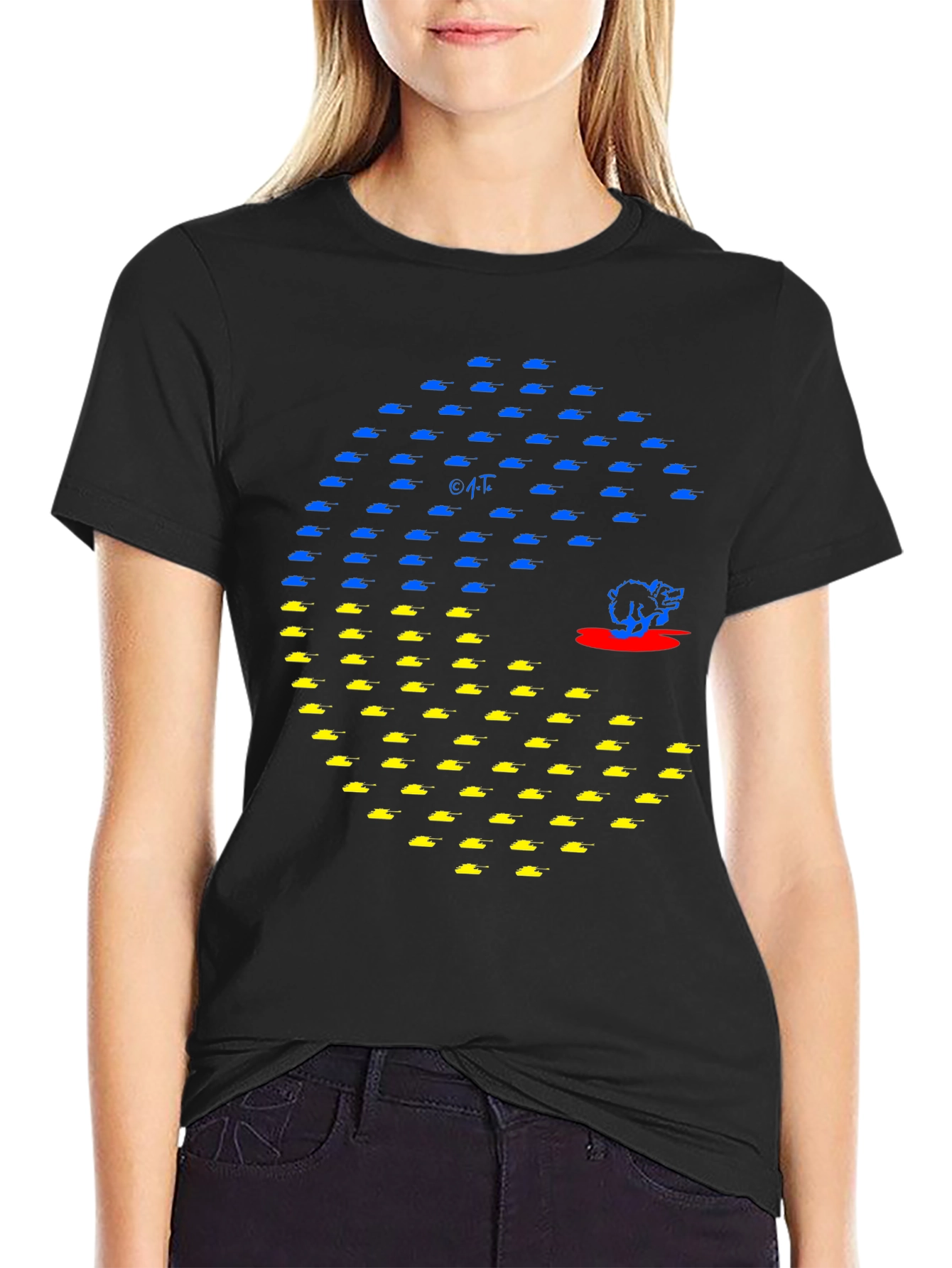 Ukraine Tank Pac-Man Graphic Tee