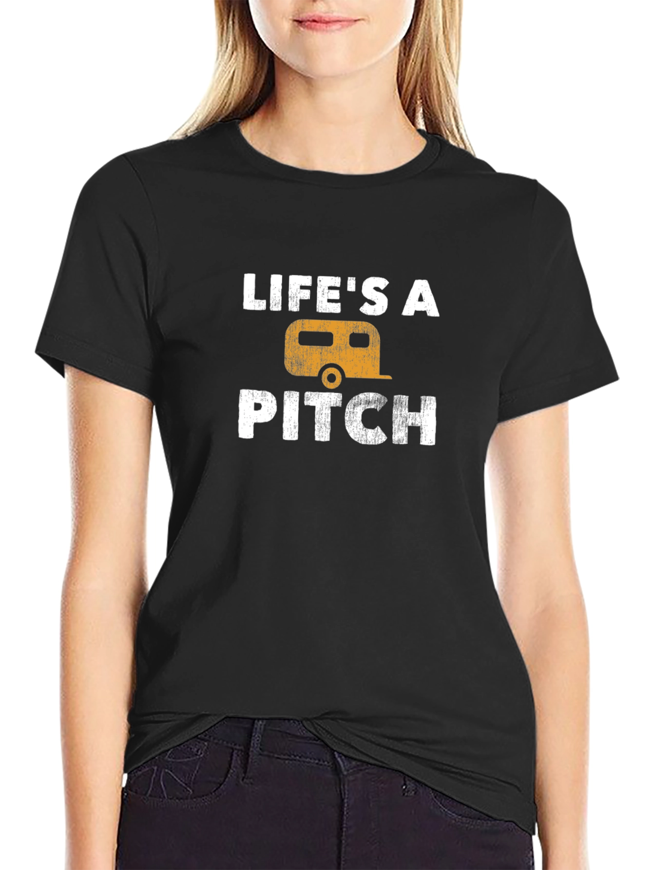 Lifes a Pitch Camping T-Shirt