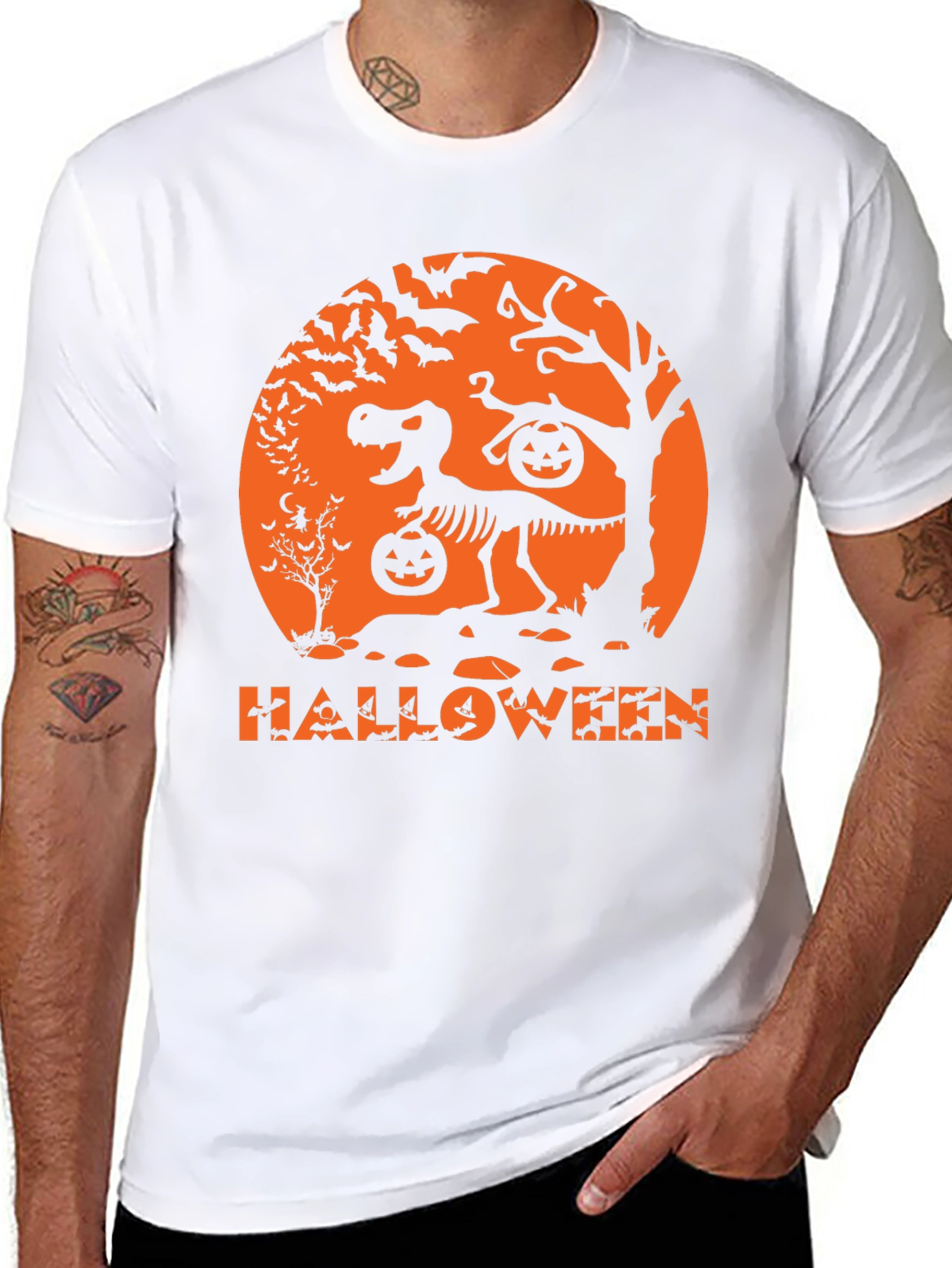 Halloween Dinosaur Skeleton T-Shirt