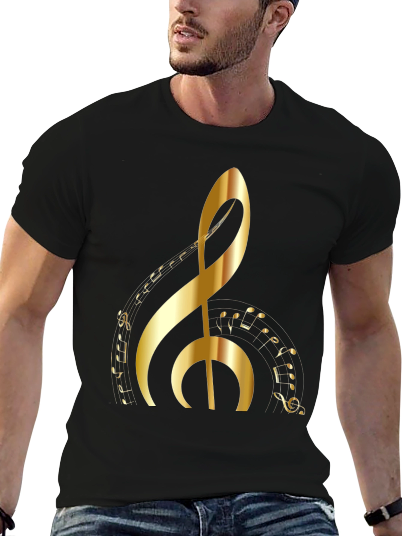 Golden Clef Music Note T-Shirt