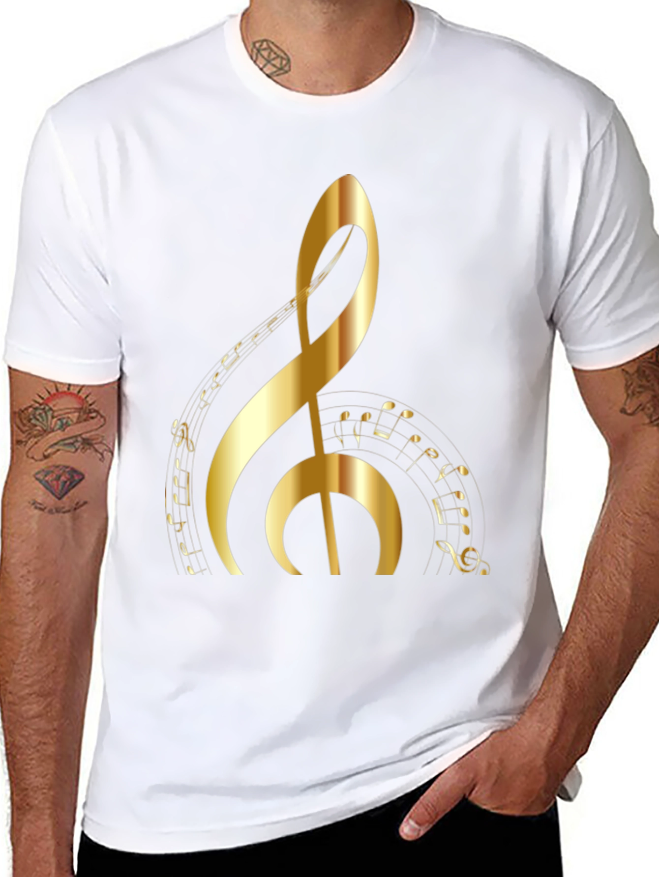 Golden Clef Music Note T-Shirt