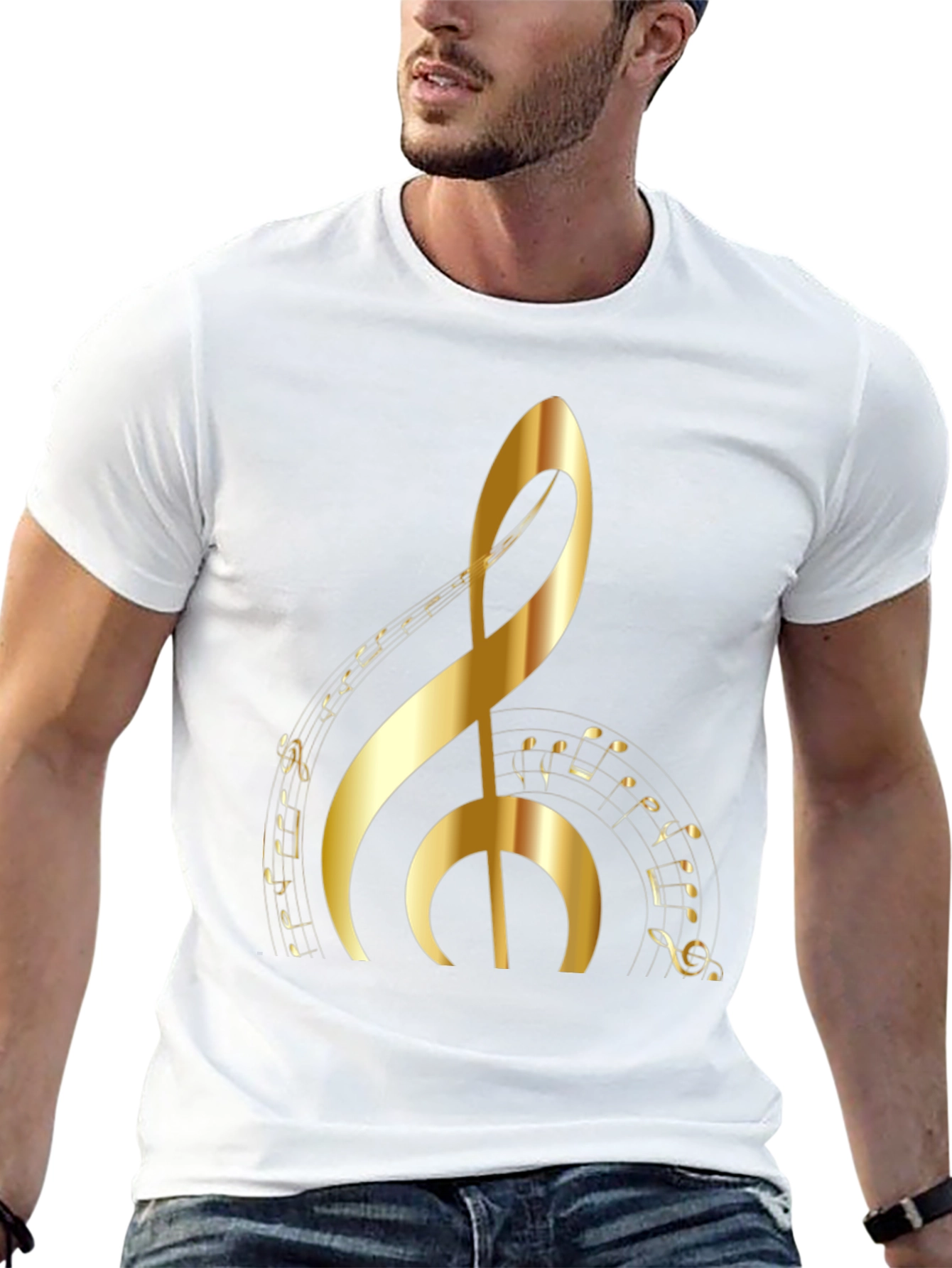 Golden Clef Music Note T-Shirt