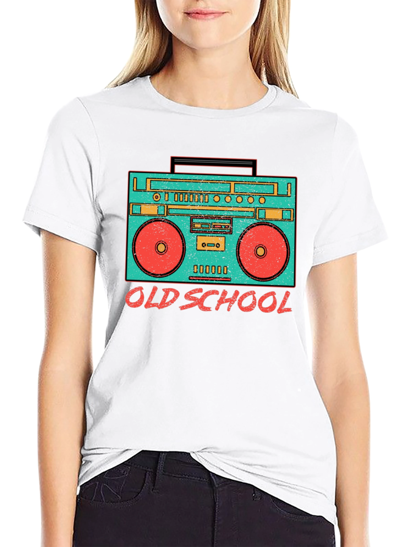 Retro Boombox Old School Graphic T-Shirt