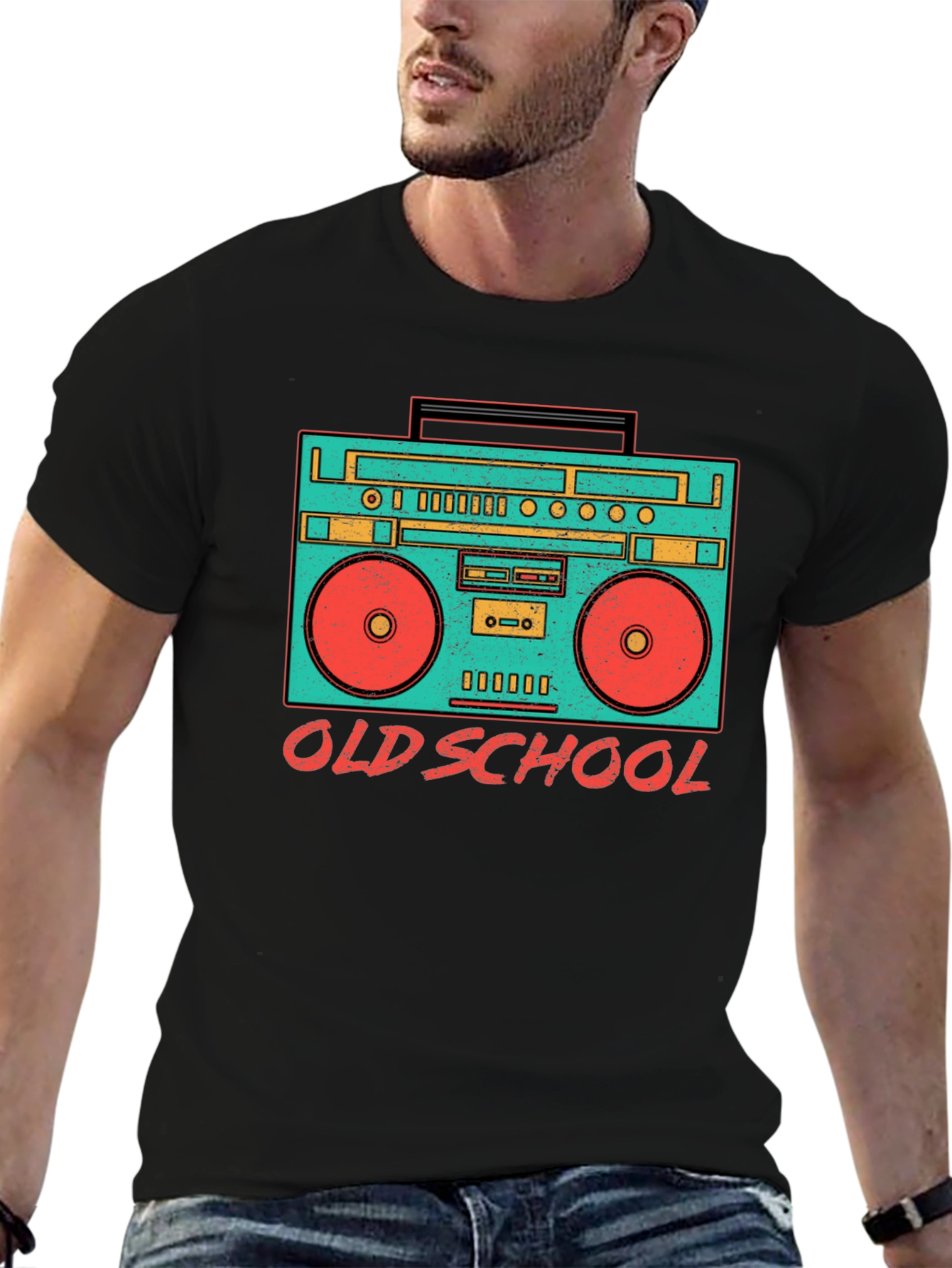 Retro Boombox Old School Graphic T-Shirt